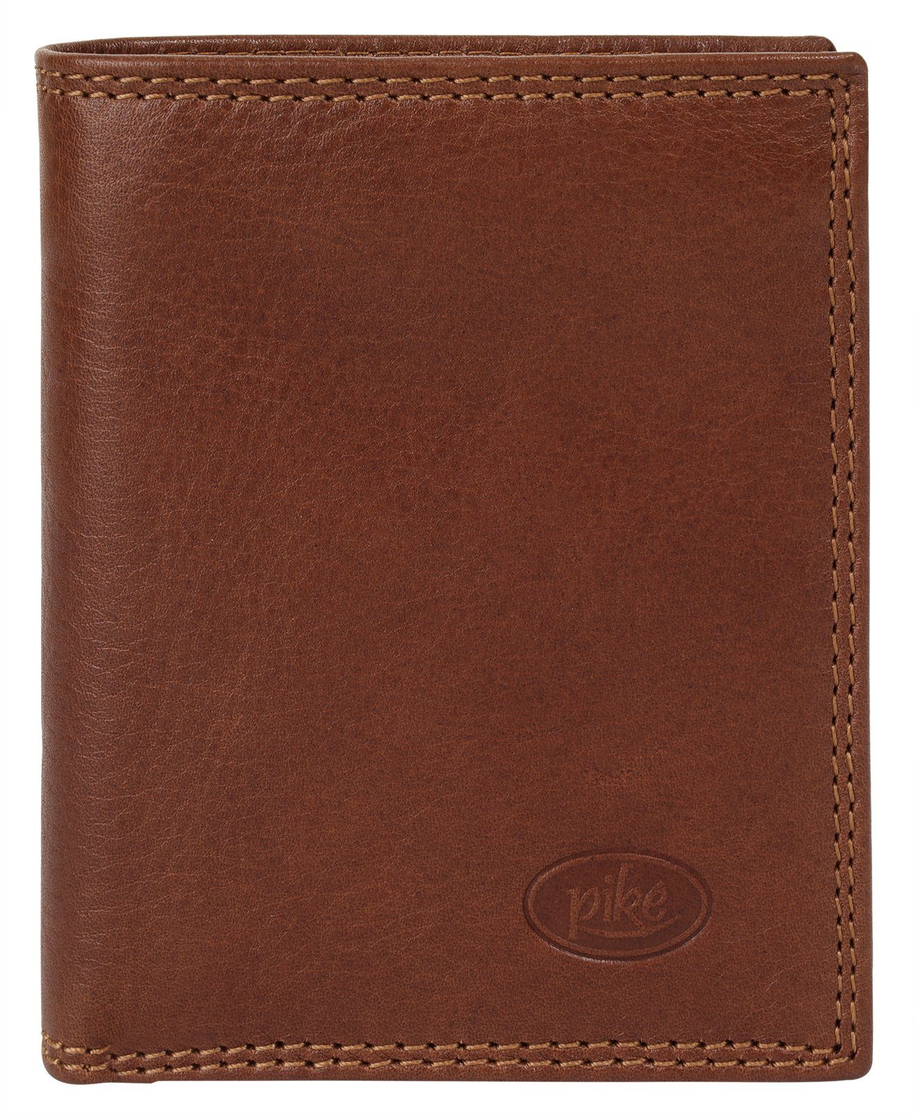 Piké Portemonnee echt leder unisex portemonnees maat 11 cm bruin