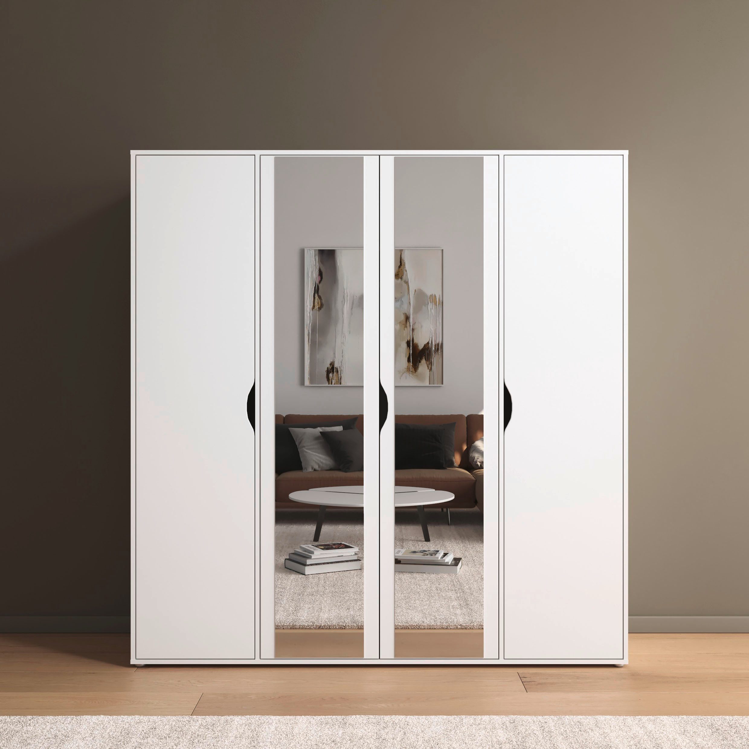 rauch Draaideurkast Kledingkast Kast Garderobe Wasmand NARAI met Spiegel Greefaansluitingen voor een greeploze look TOPSELLER MADE IN GERMANY