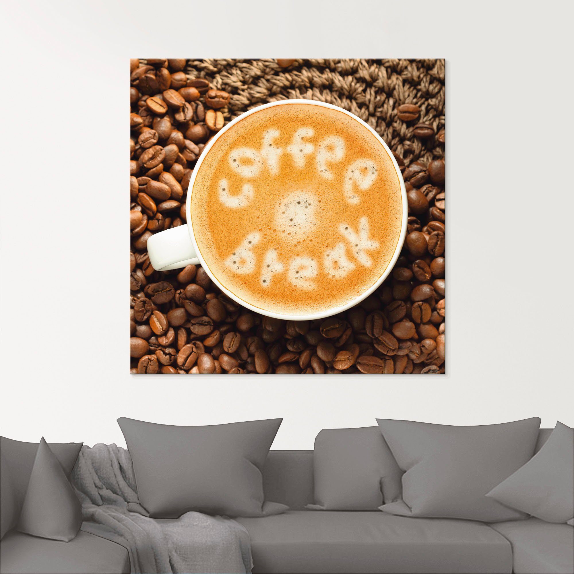 Artland Print op glas Koffiepauze in verschillende maten