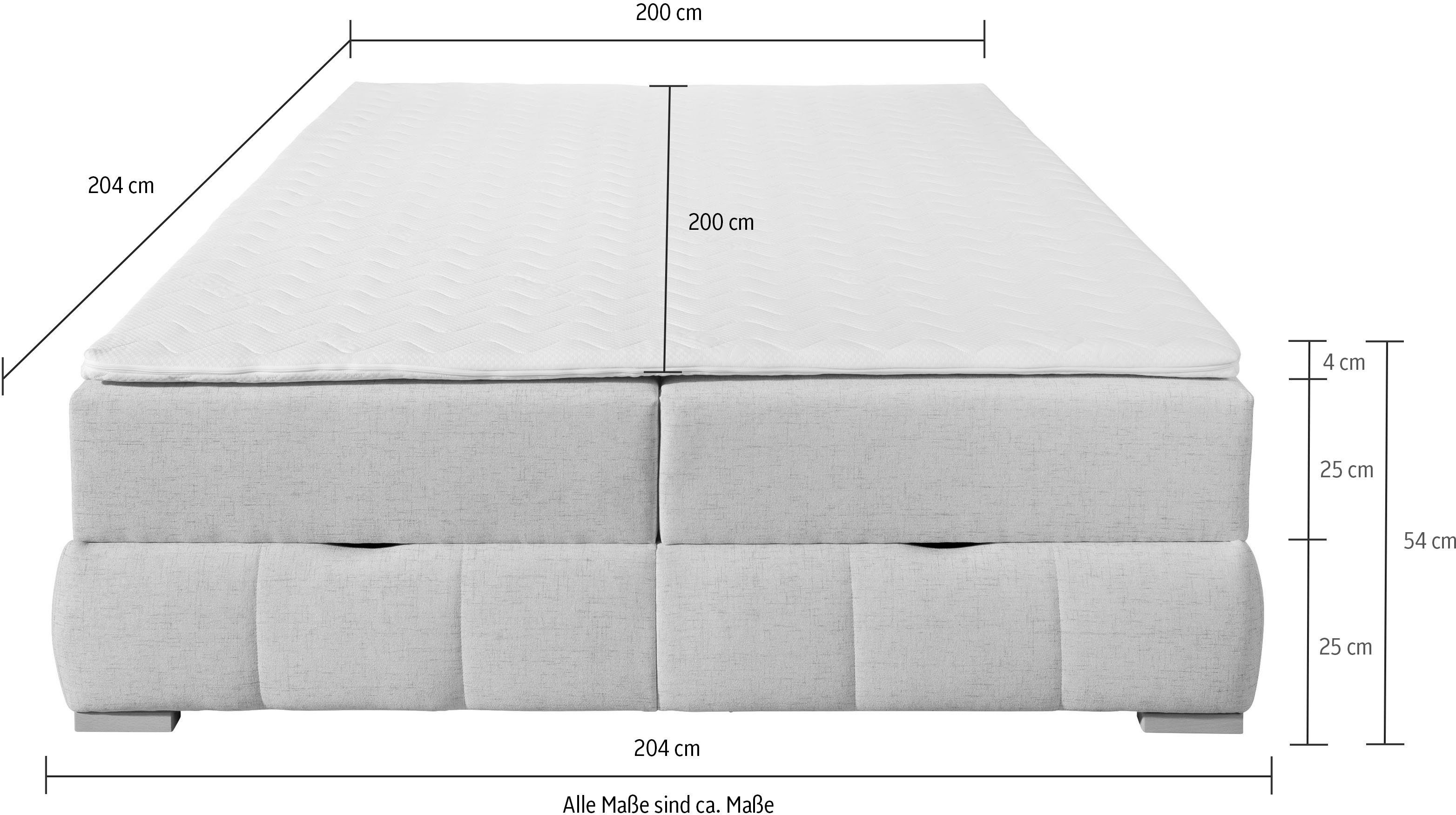 Guido Maria Kretschmer Home&Living Boxspring Wehma zonder hoofdbord, inclusief matrastopper en bedlade