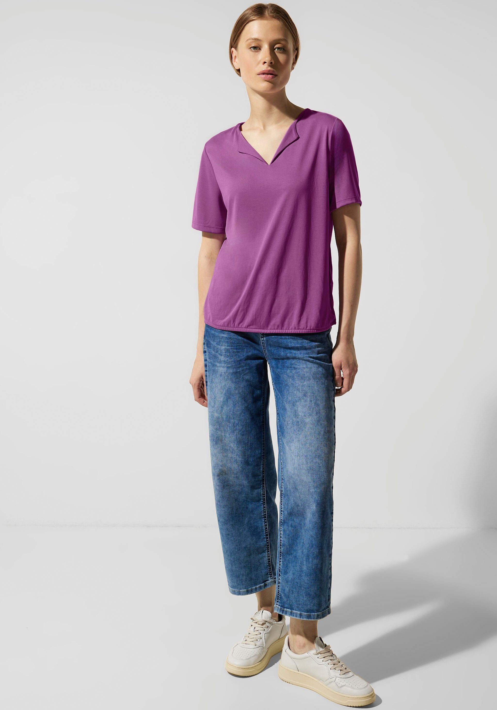 STREET ONE Shirttop in zijde-look