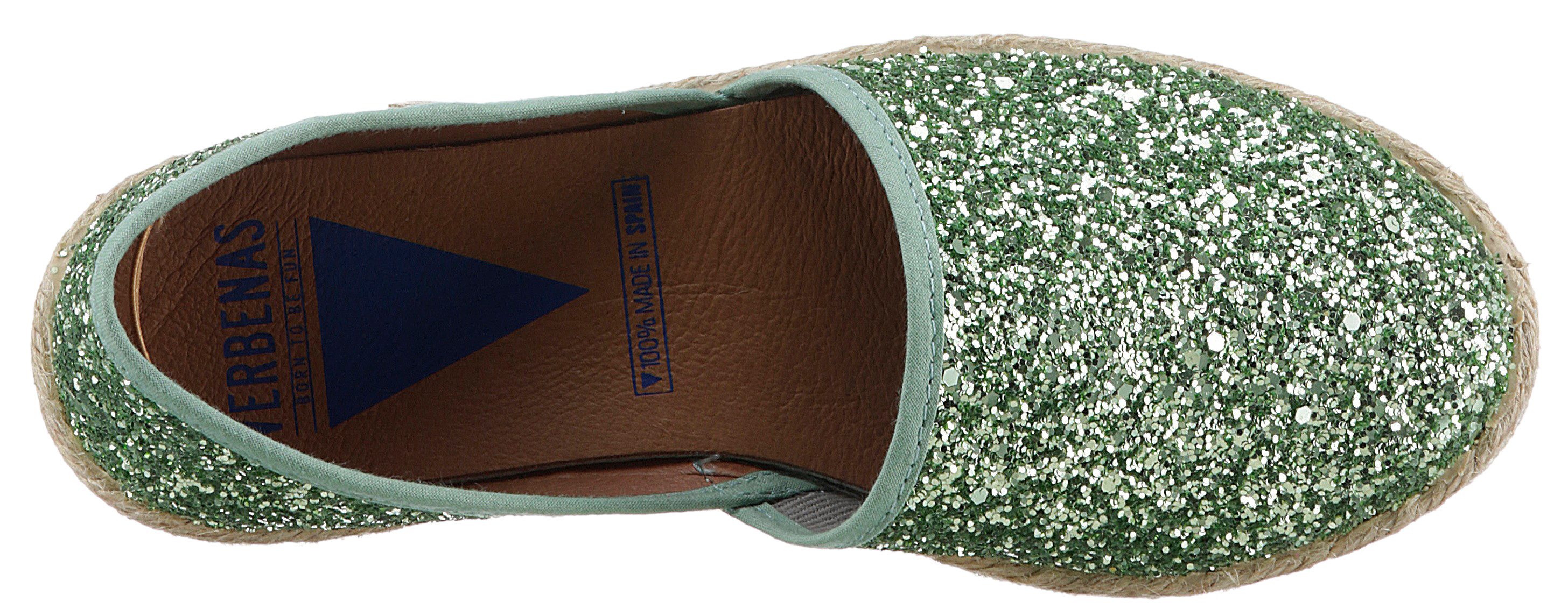 VERBENAS Espadrilles CARMEN GLITTER , slipper, zomerschoen, strandschoen met glitter