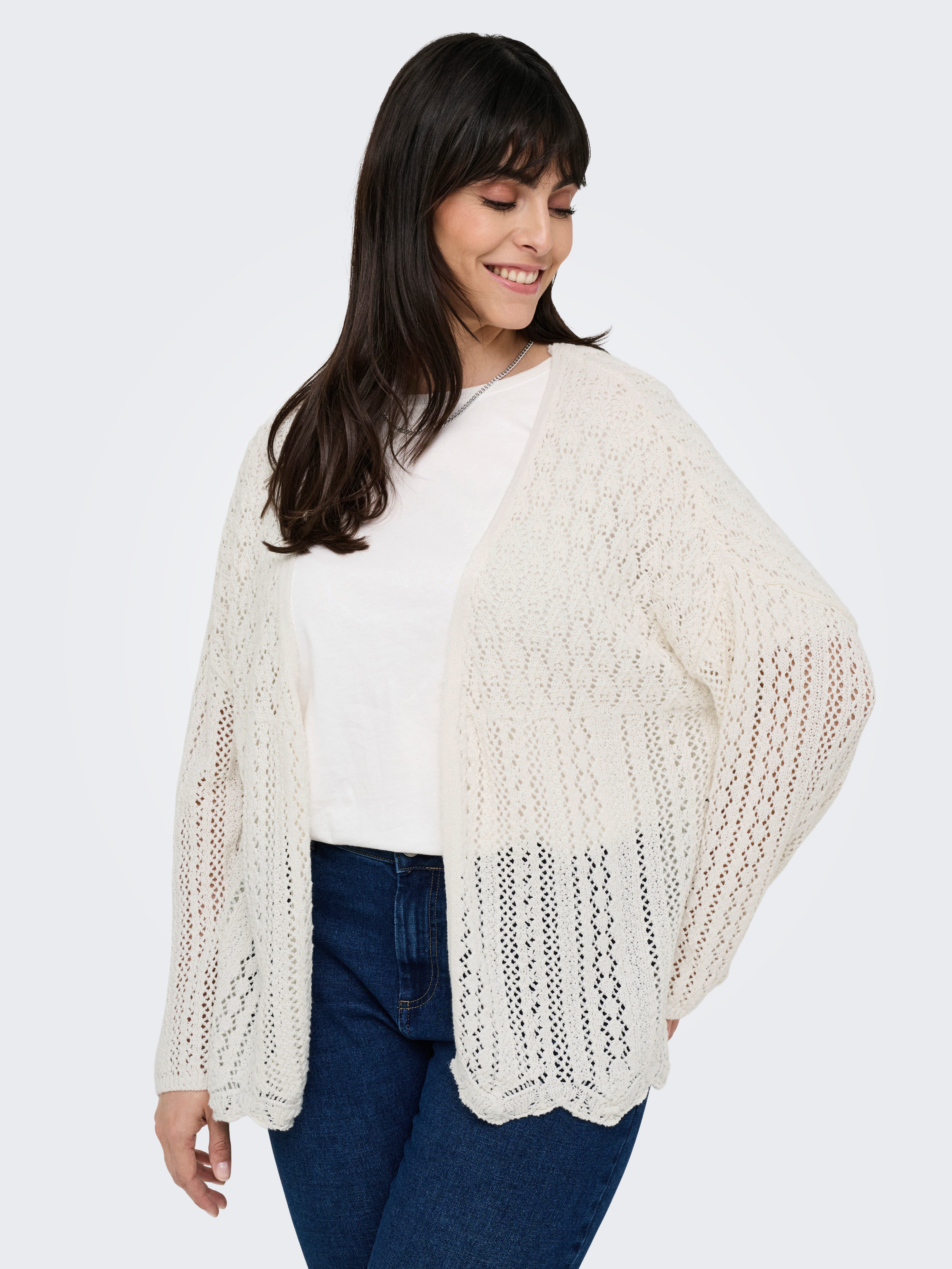 ONLY CARMAKOMA Vest CARNOLA 7/8 LIFE OPEN CARDIGAN KNT NOOS