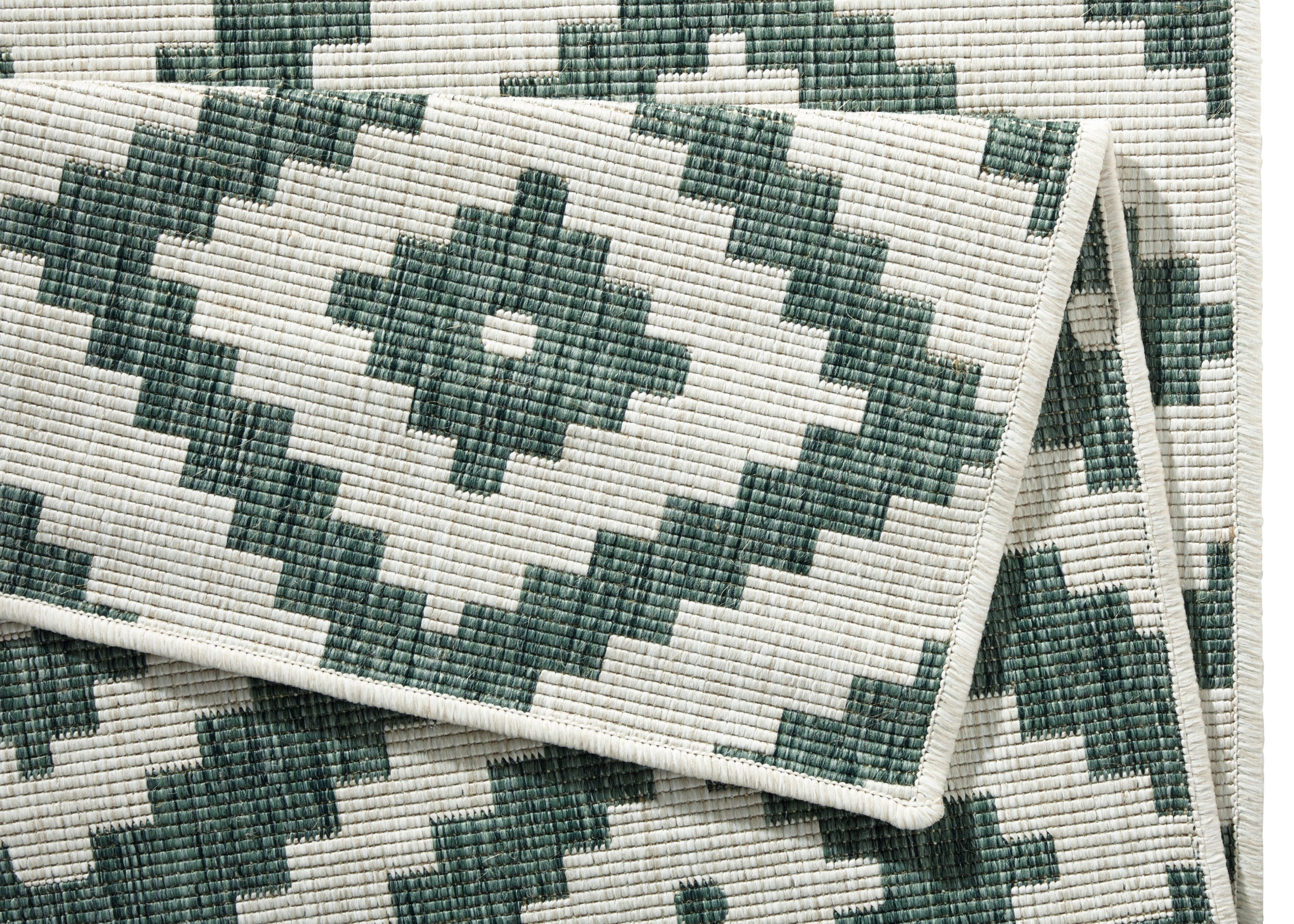 NORTHRUGS Vloerkleed Malta tweezijdig te gebruiken kleed Binnen- en buitengebruik, weerbestendig, balkon, terras, ruit, loper, woonkamer