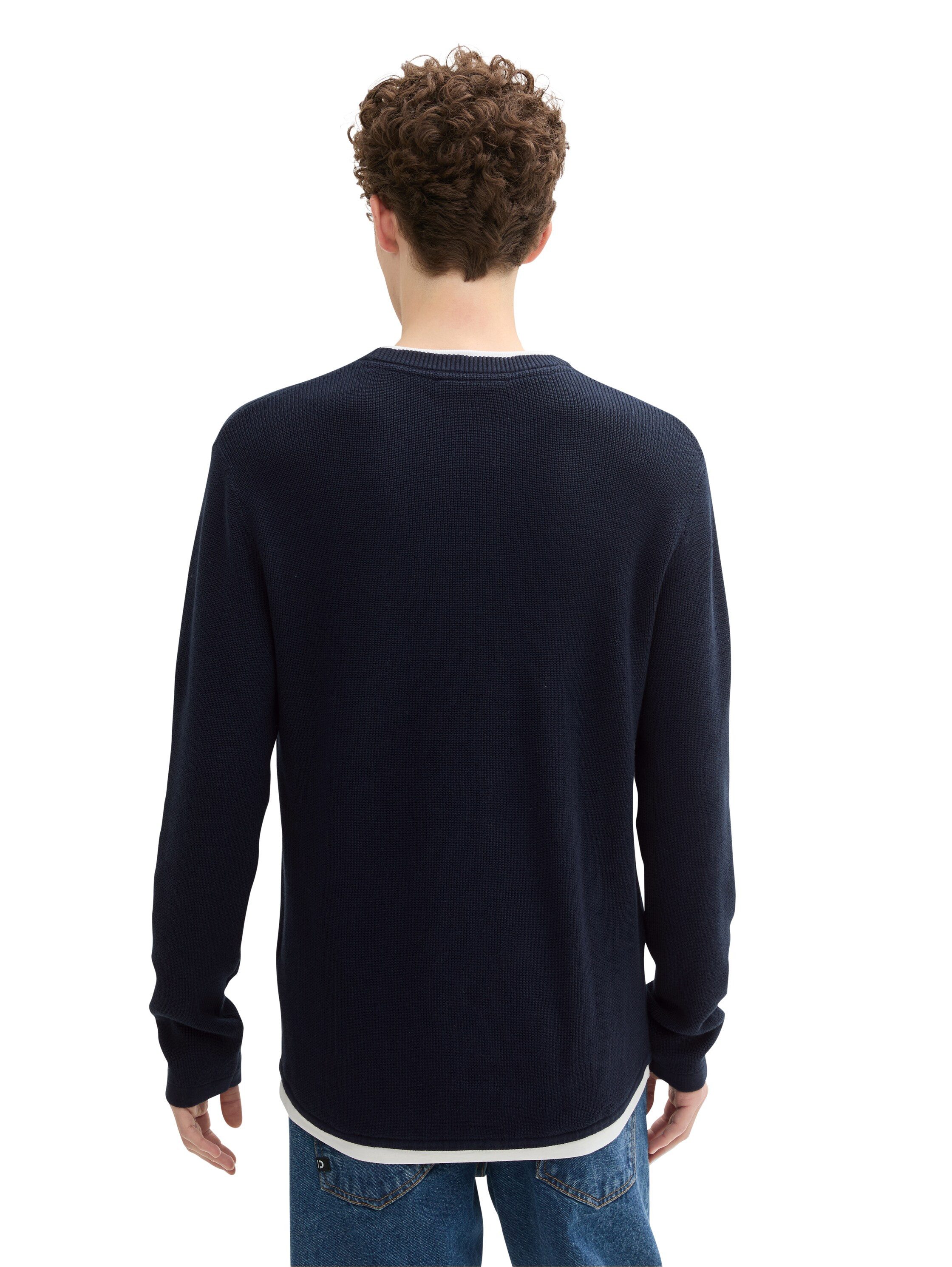 Tom Tailor Denim 2-in-1-trui met structuur