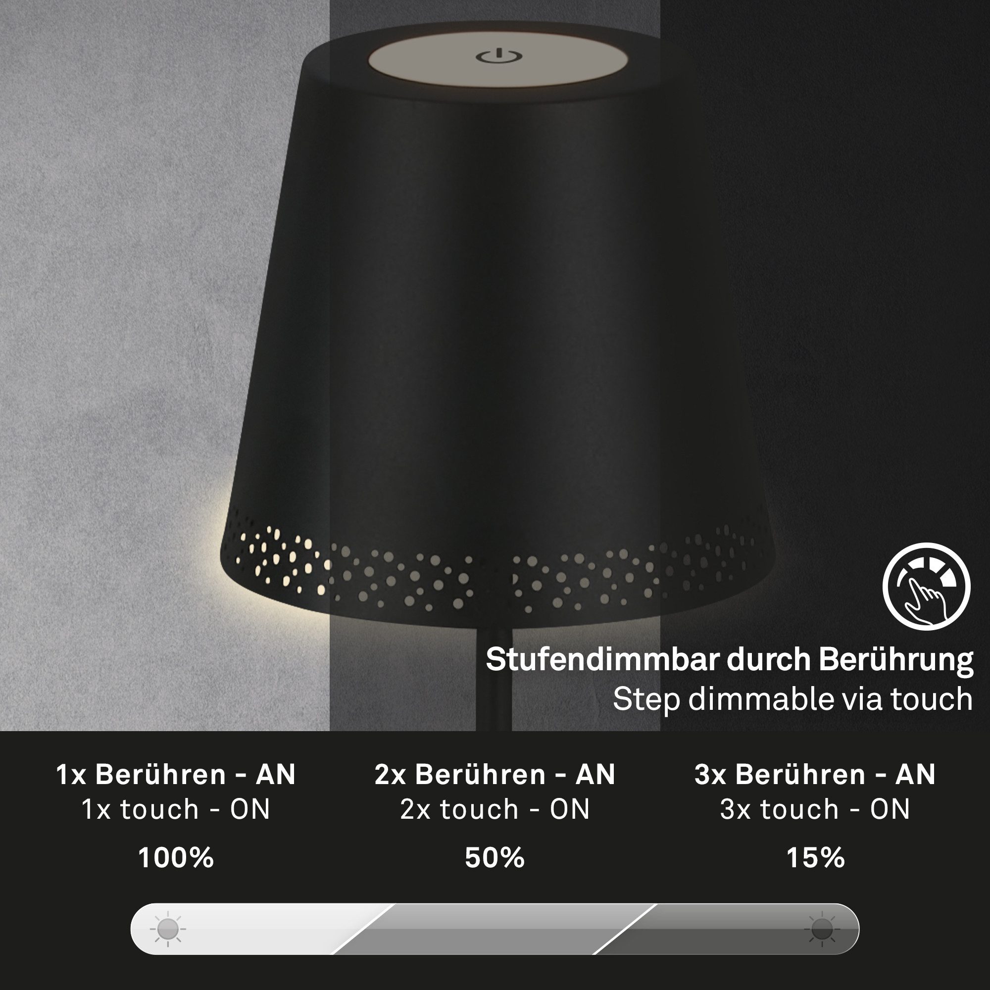 Briloner Leuchten Staande lamp Vloerlamp KIKI