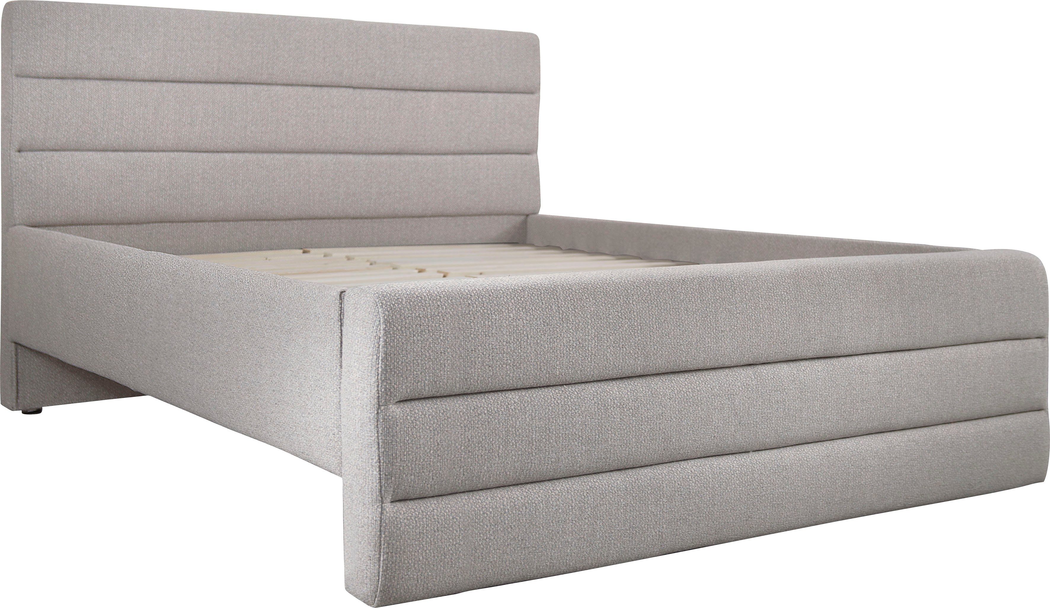 OTTO products Gestoffeerd bed Merrit Dwarsnaad in het hoofd- en voetbord, in 5 breedten, ook in 220 cm lang