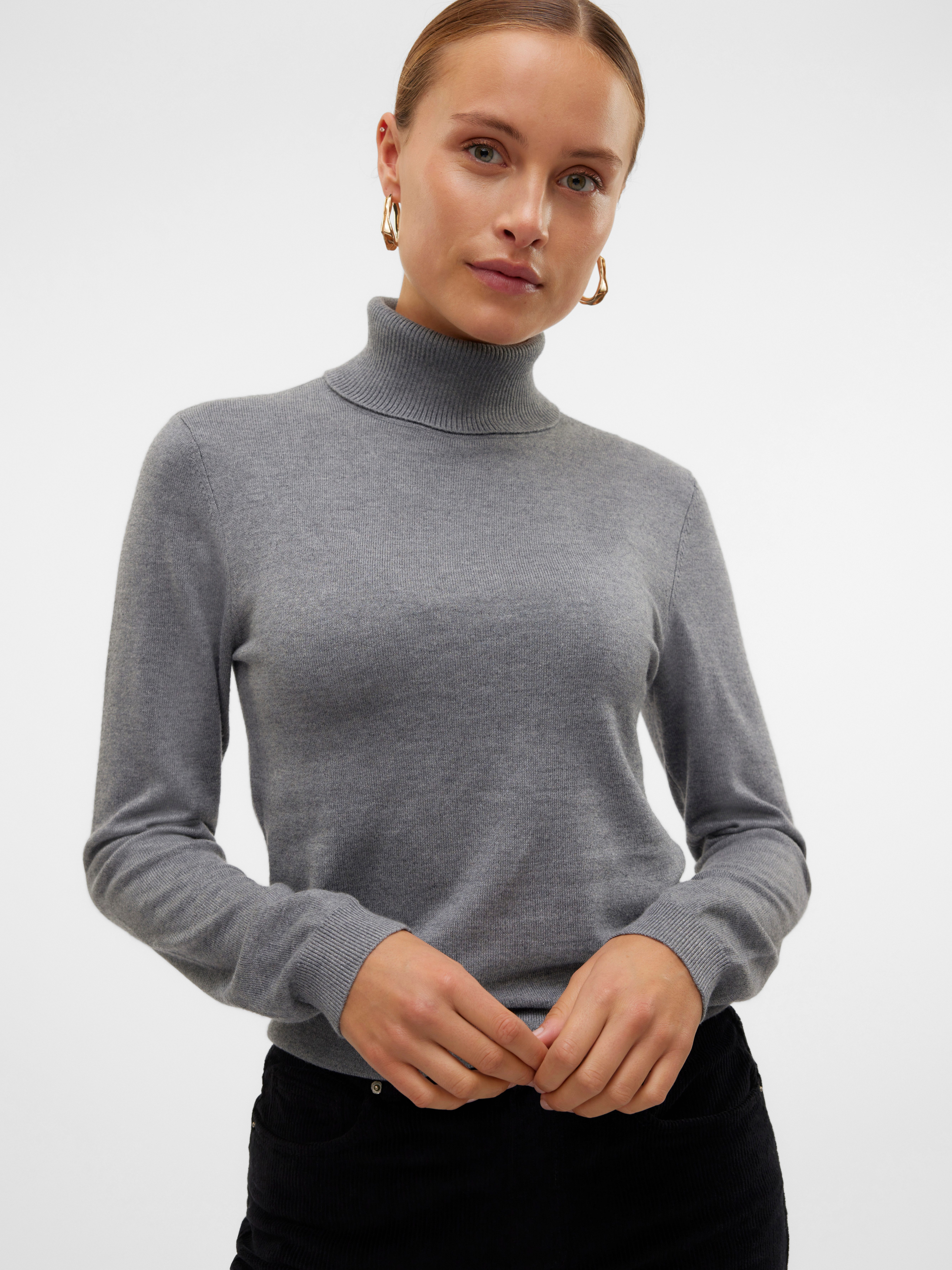 Vero Moda Gebreide trui VMIRIS LS ROLLNECK PULLOVER GA NOOS