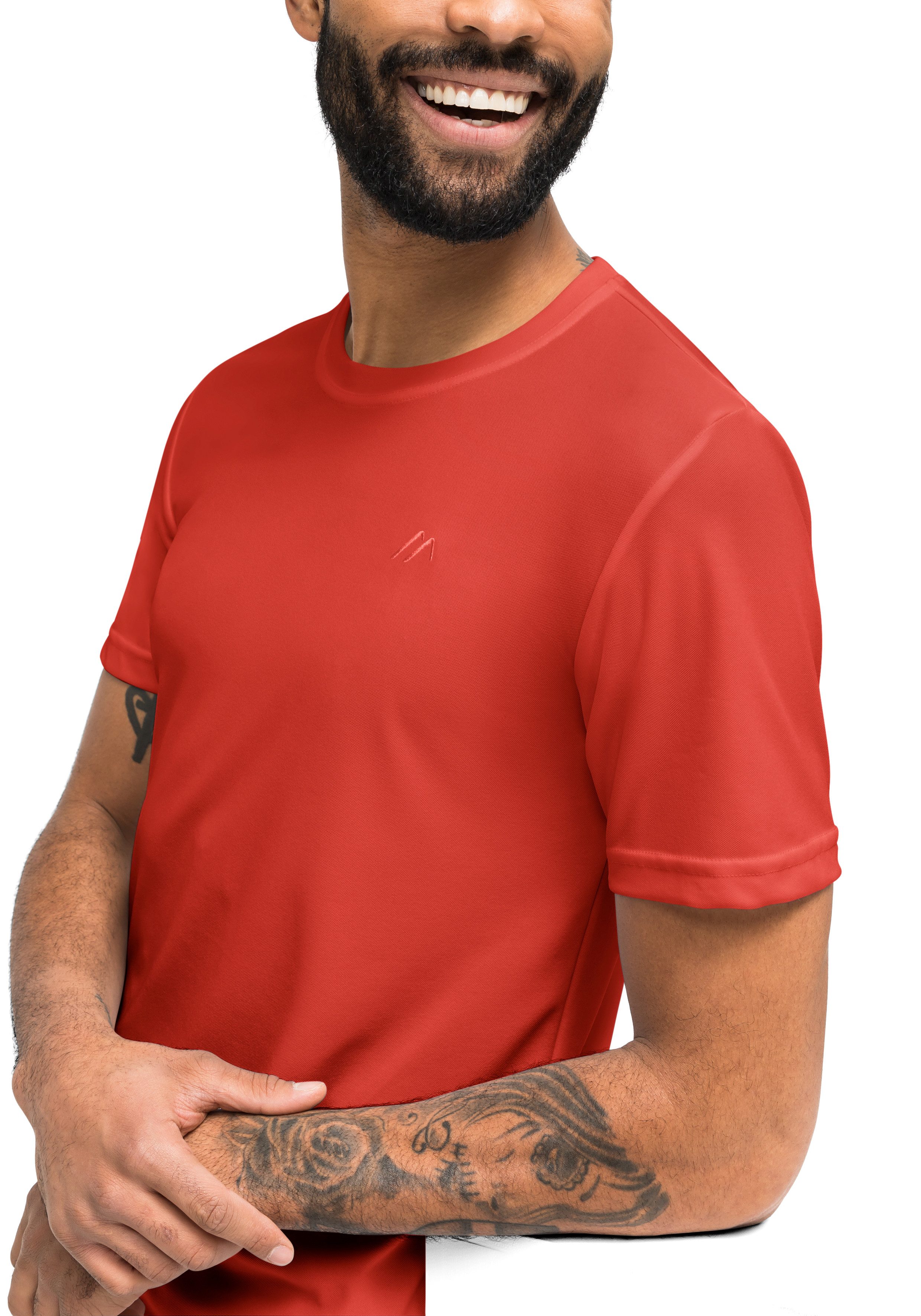 Maier Sports Functioneel shirt Walter Heren T-shirt, ronde hals pique outdoor shirt, snel drogend