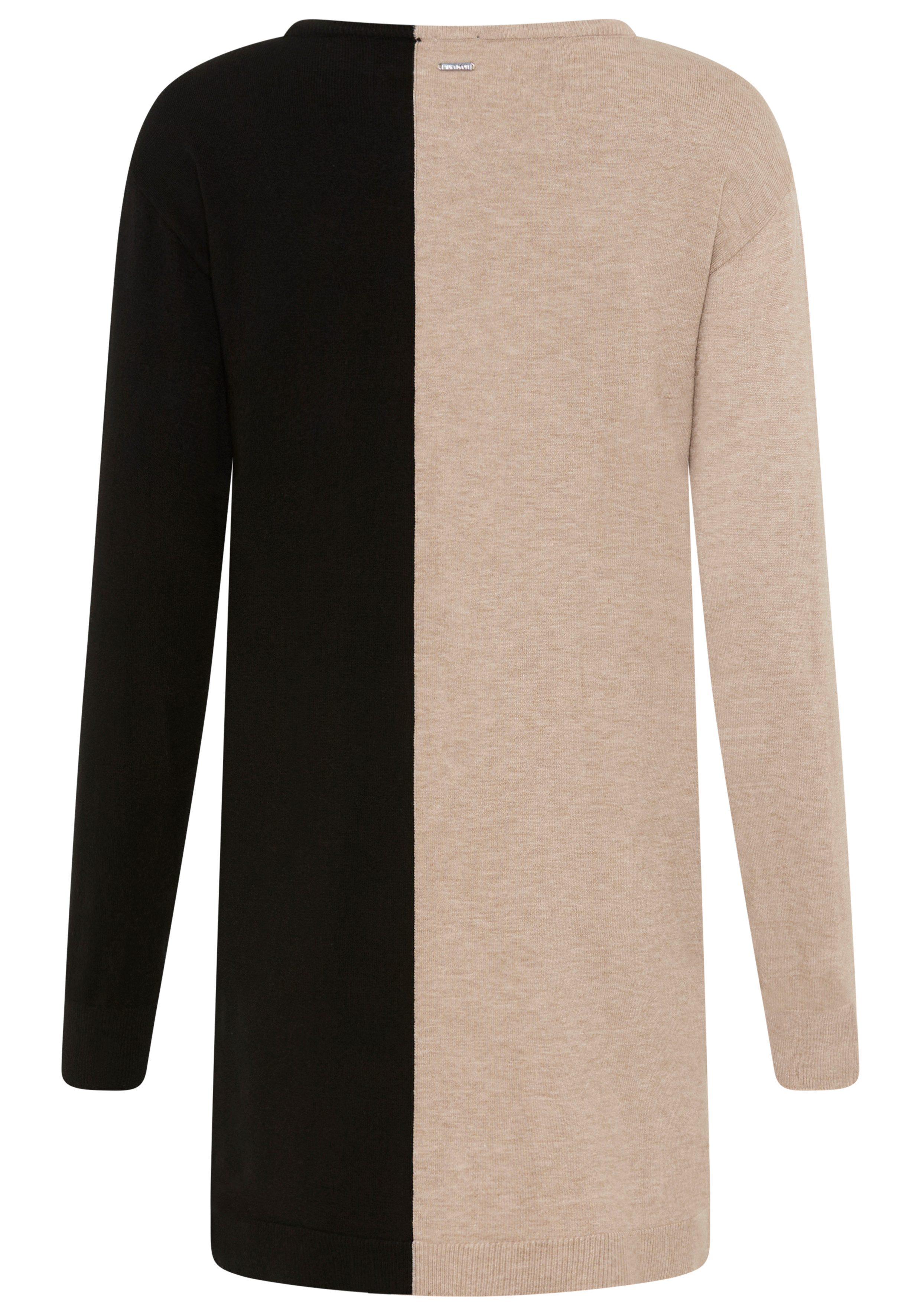Laura Scott Gebreide jurk met tweekleurig design