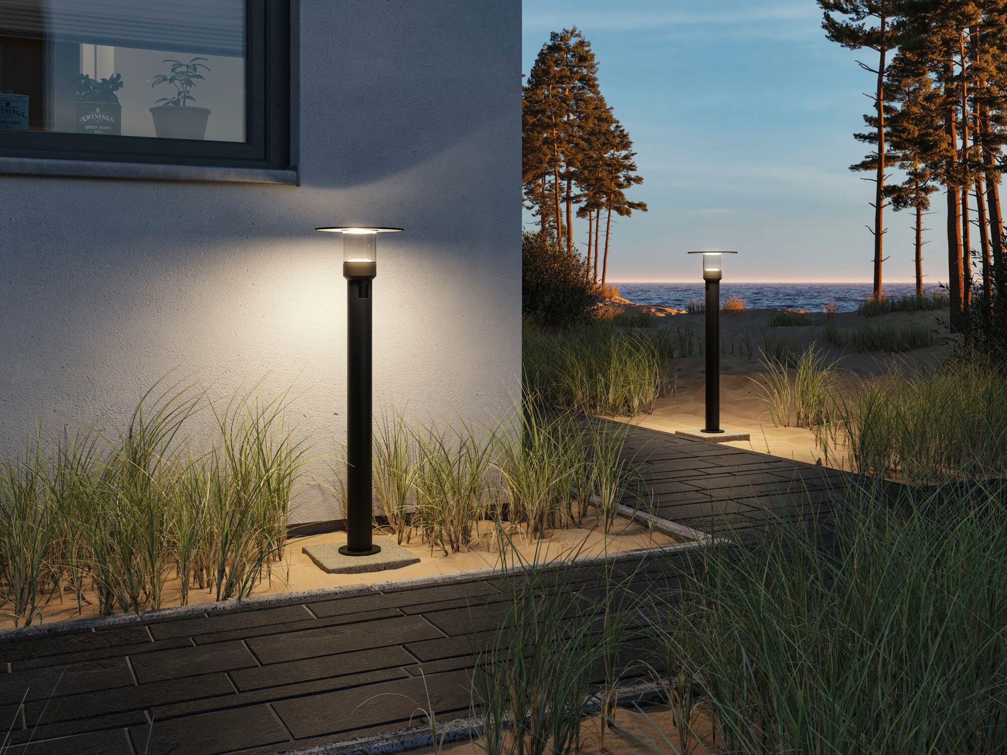 Paulmann Led-tuinverlichting Sienna 230V Poller lamp zeewaterbestendig, met pir-sensor