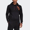 adidas sportswear sweatshirt essentials brandlove fleece hoodie – genderneutraal zwart