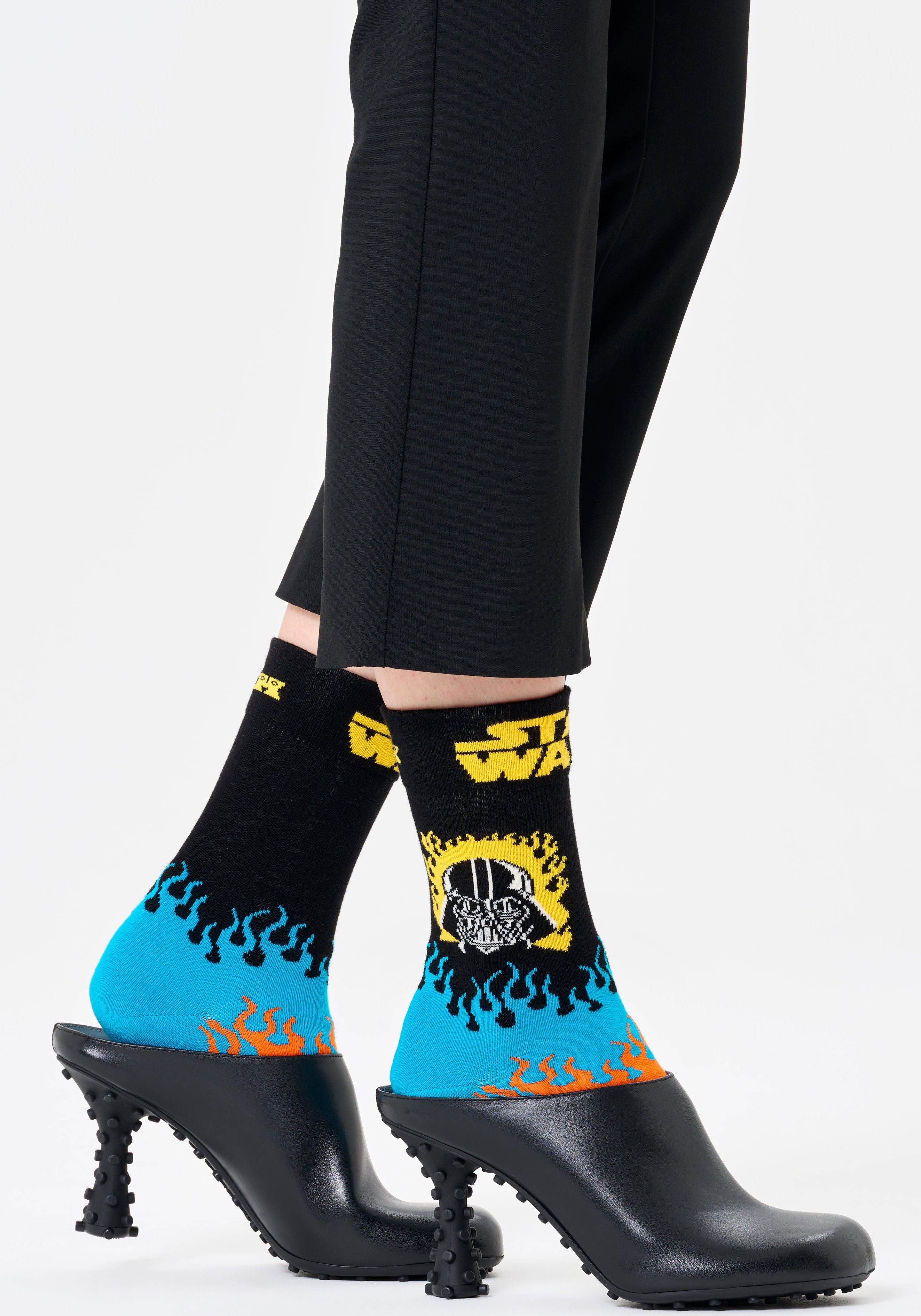 Happy Socks Lange sokken met opvallende vlammenpatronen (Set van 2)
