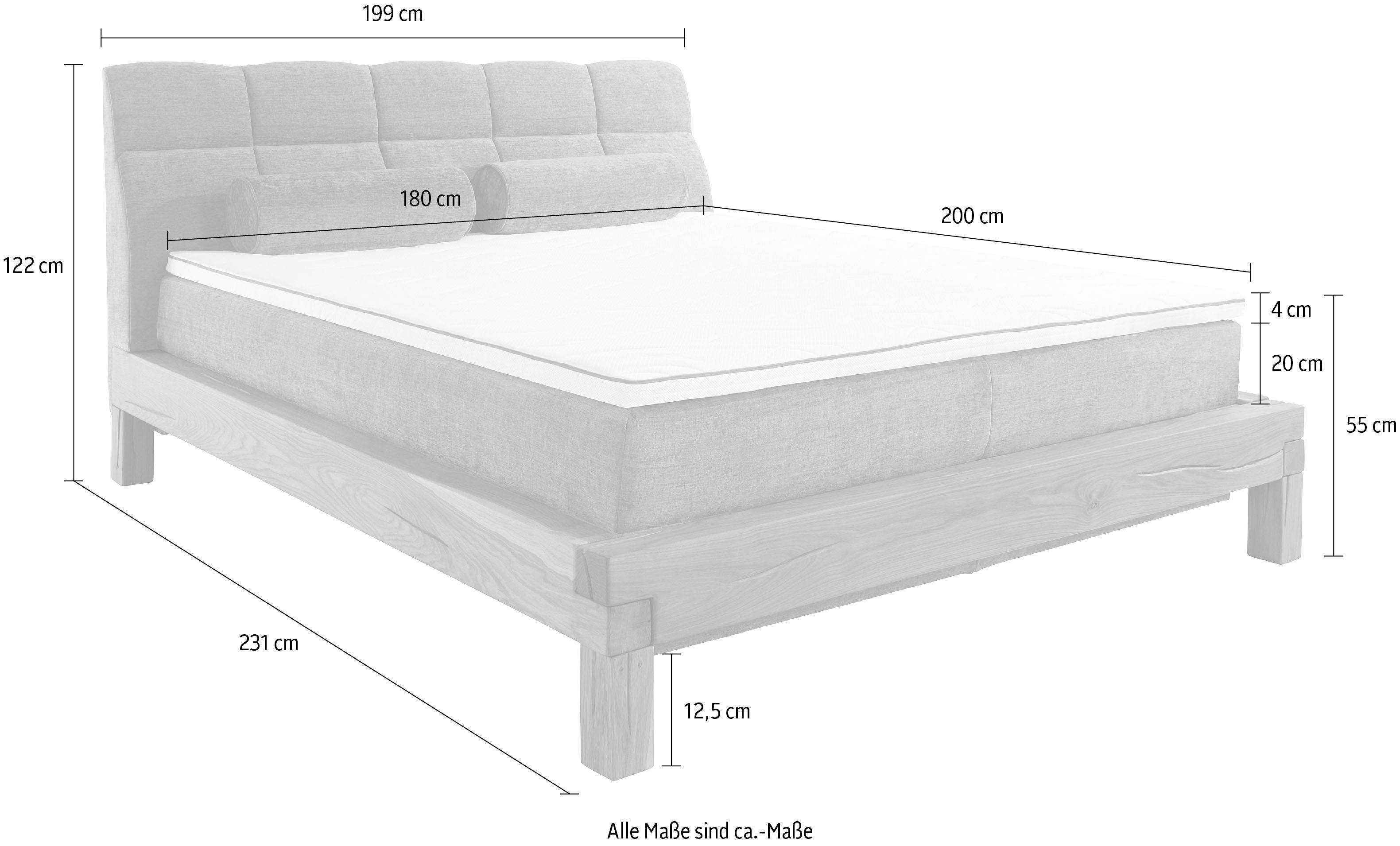 Home affaire Boxspring Villads Ligoppervlak: 180x200 cm, inside-boxspringonderbouw, gerecyclede stoffen