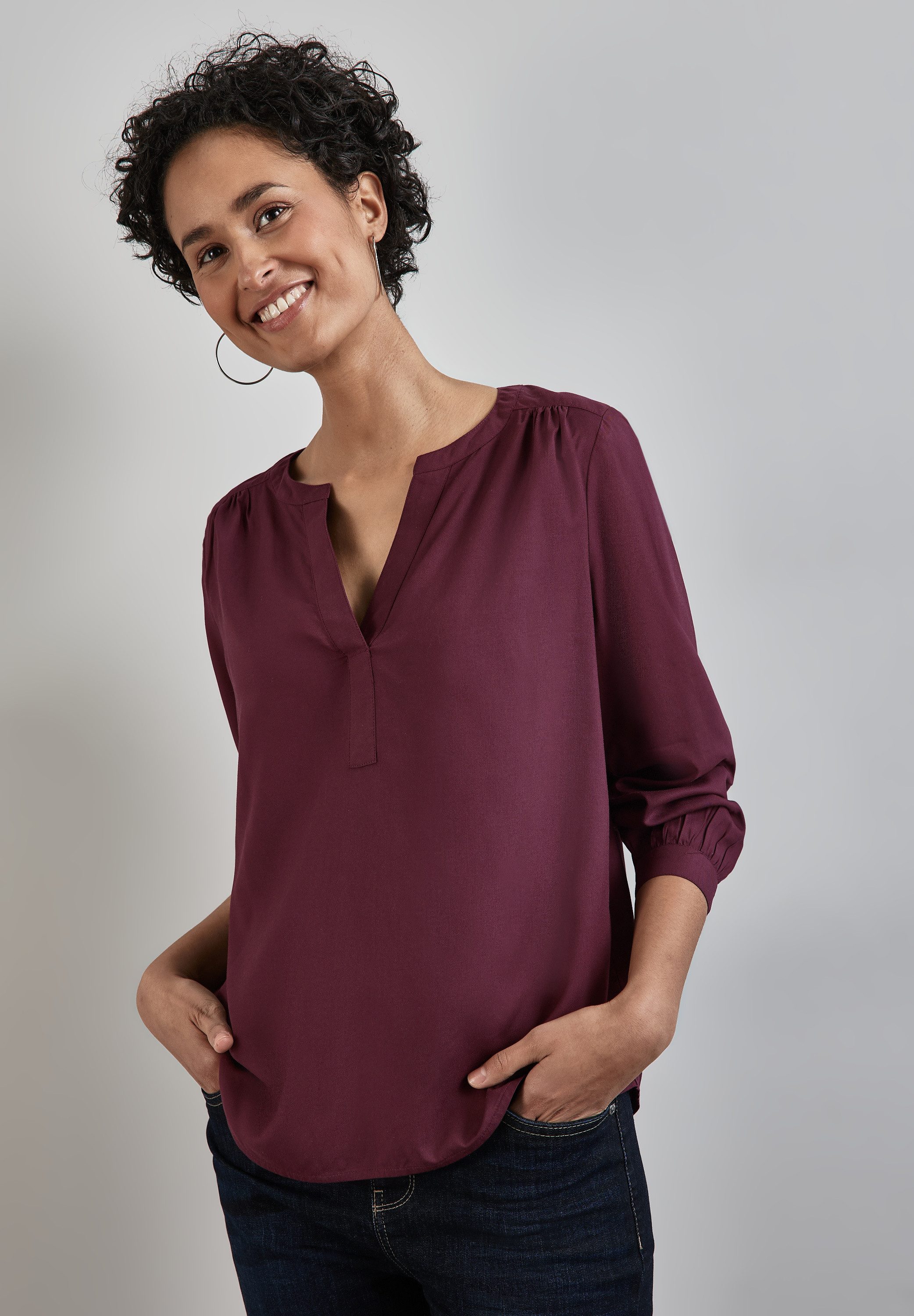 STREET ONE Blouse met lange mouwen in tuniekstijl