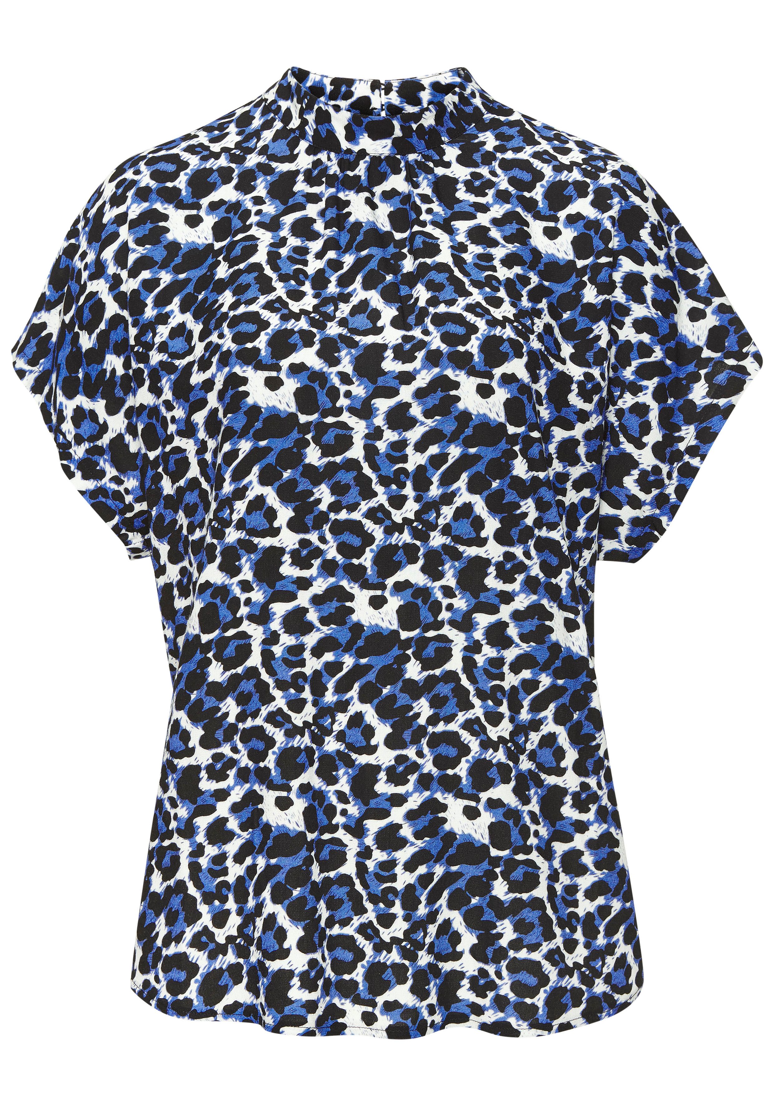 Lascana Blouse met korte mouwen met all-over print, damesblouse, sportief elegant