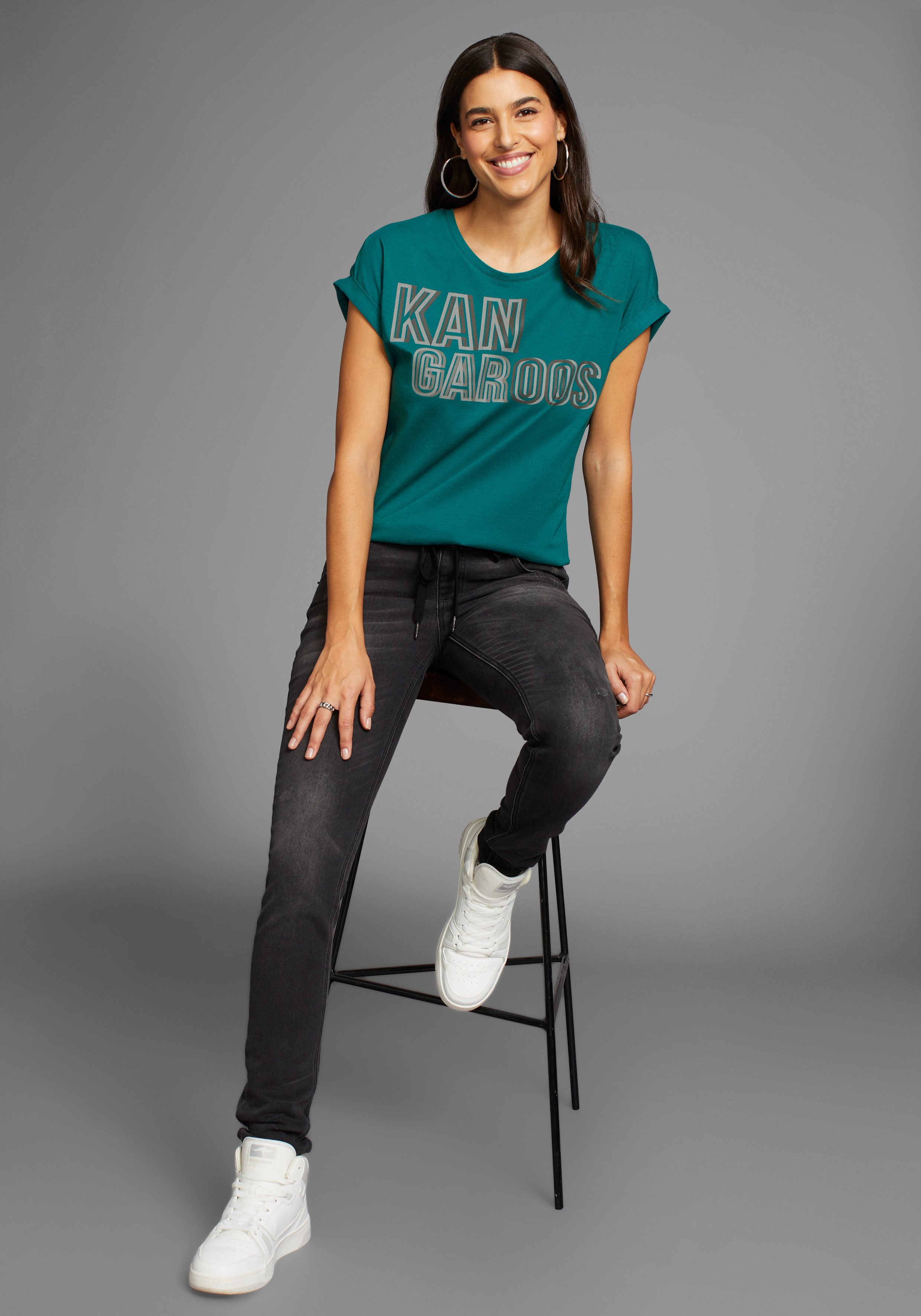 KangaROOS Shirt met korte mouwen met placement-print