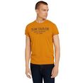 tom tailor shirt met ronde hals met grote logo-frontprint oranje