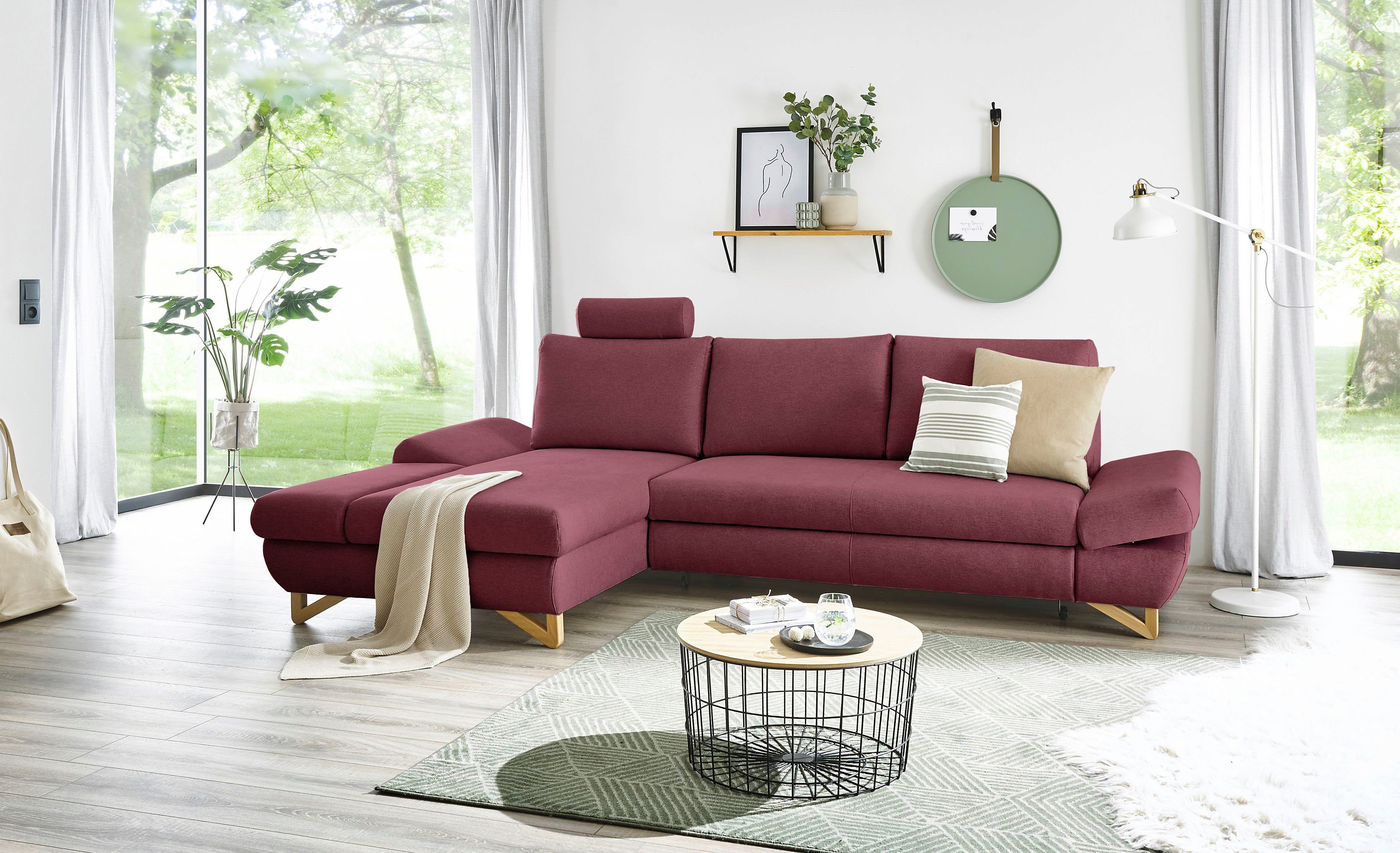 INOSIGN Slaapbank City/Giron comfortabele slaapbank (ligoppervlak 245 x 138 cm) en bedlade