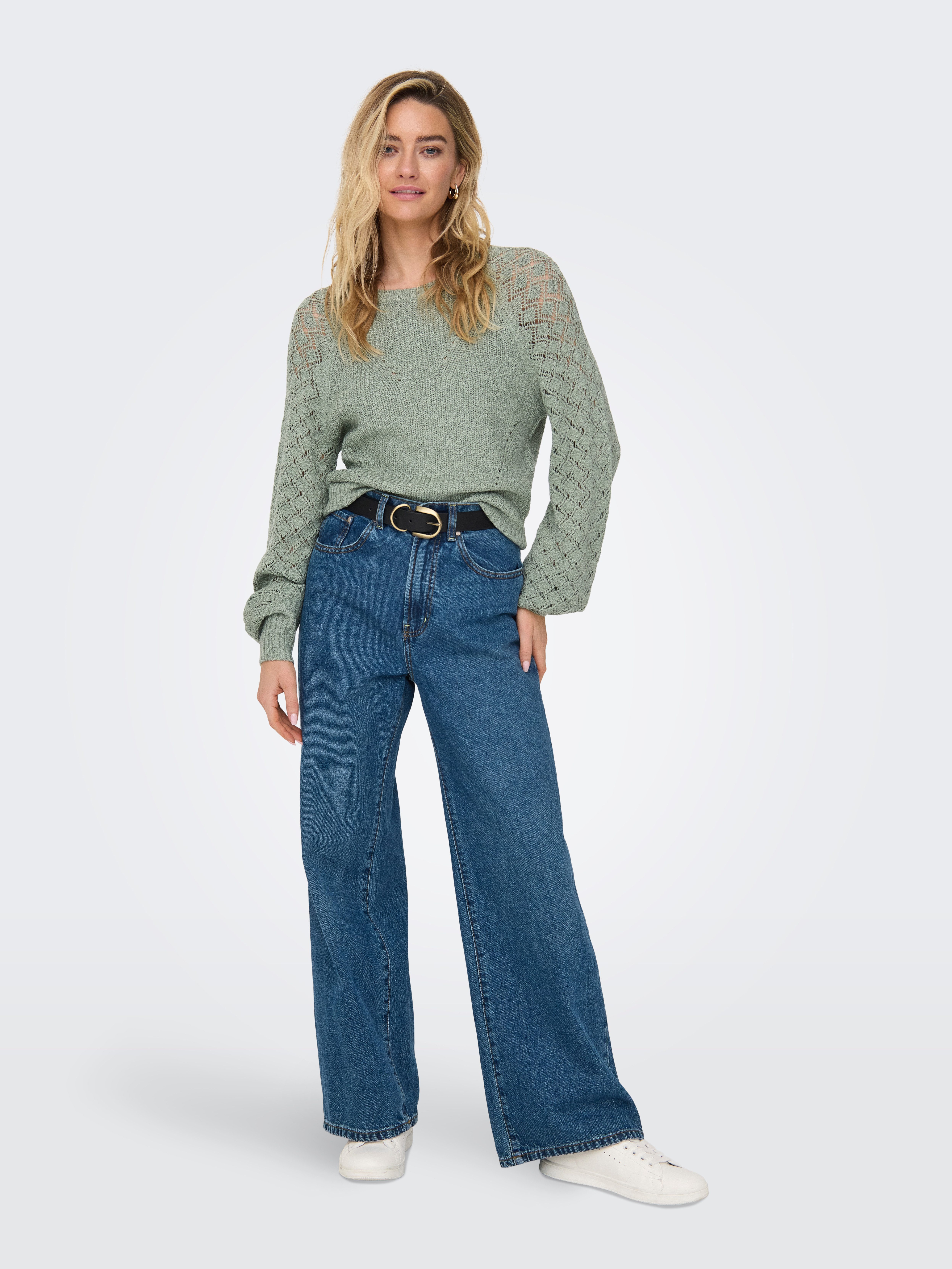 Only Gebreide trui ONLMIAMI LS O-NECK CC KNT
