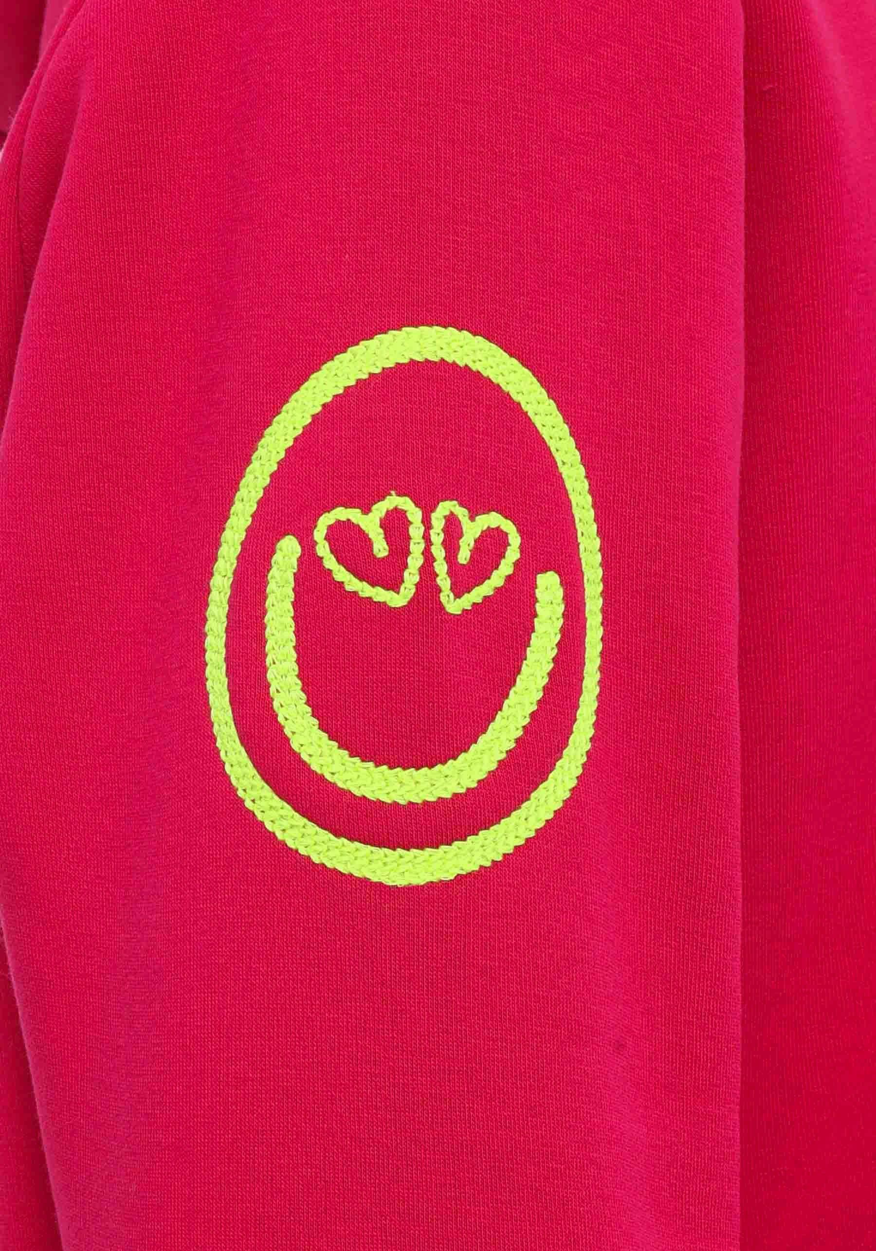Zwillingsherz Hoodie Alissa met smile-print