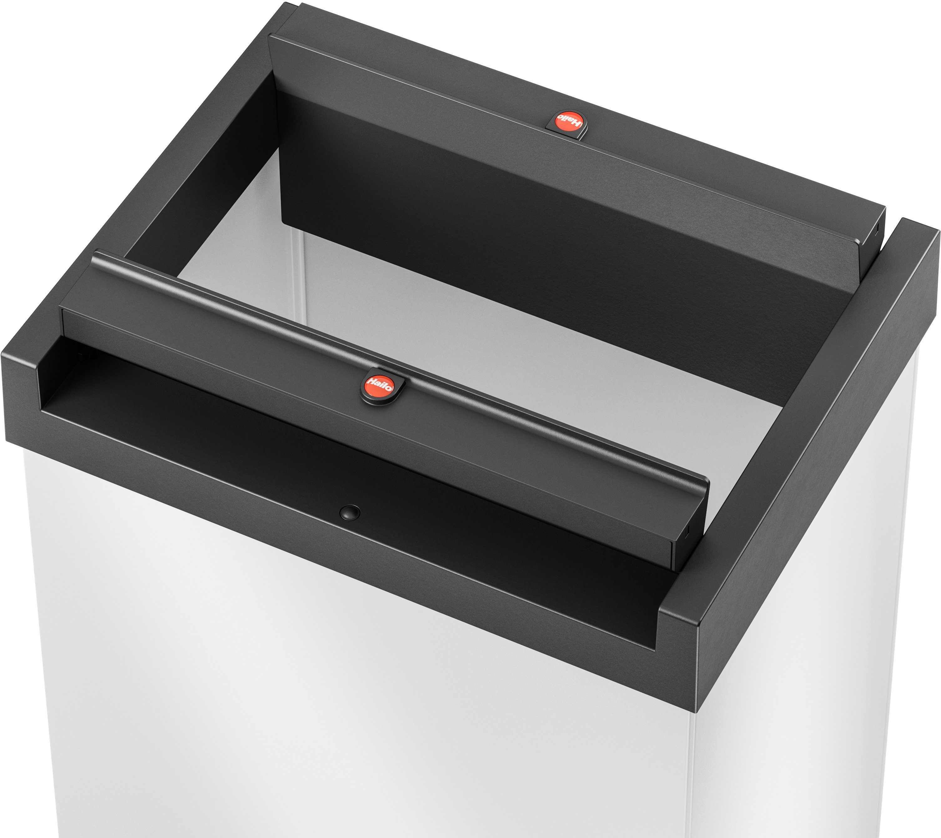 Hailo Vuilnisemmer Big-Box Swing L 35 liter, plaatstaal, prullenbak met zelfsluitende swingdeksel