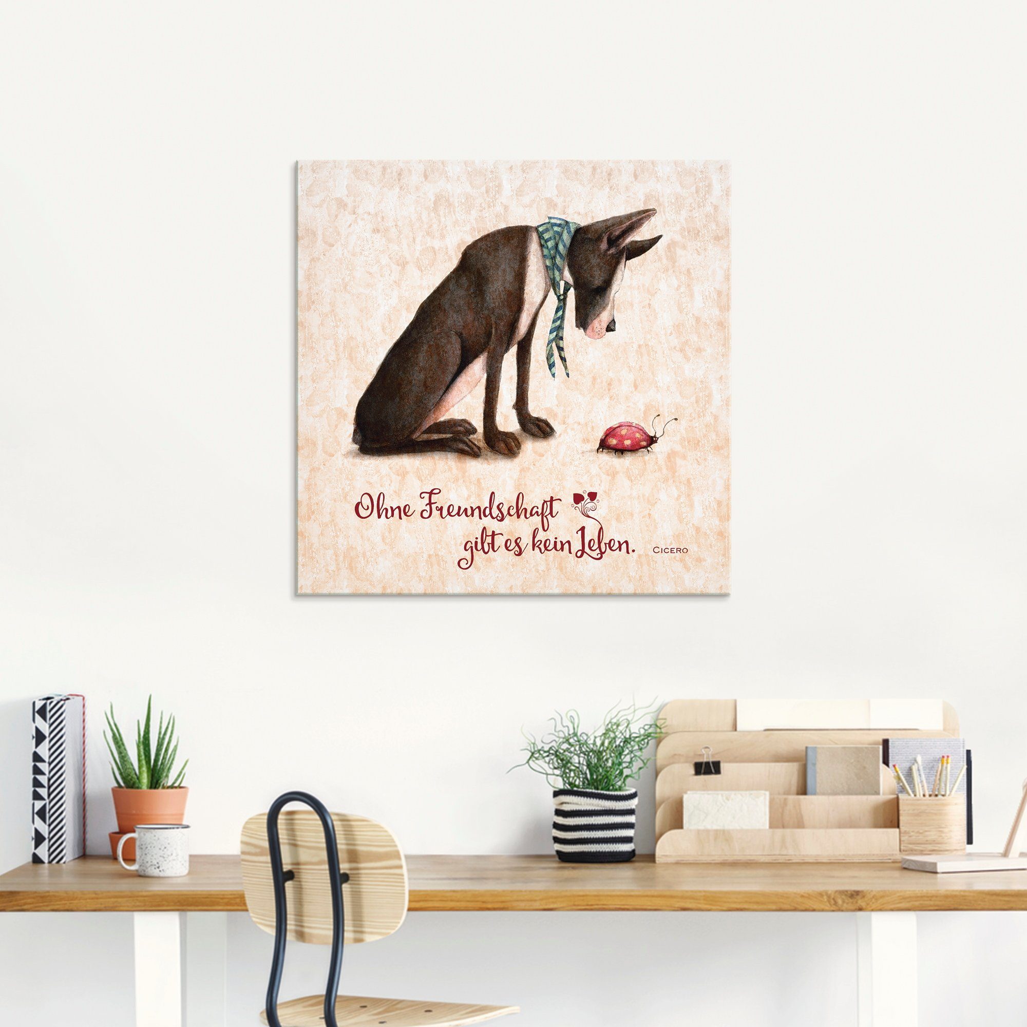 Artland Print op glas Levenswijsheid vriendschap
