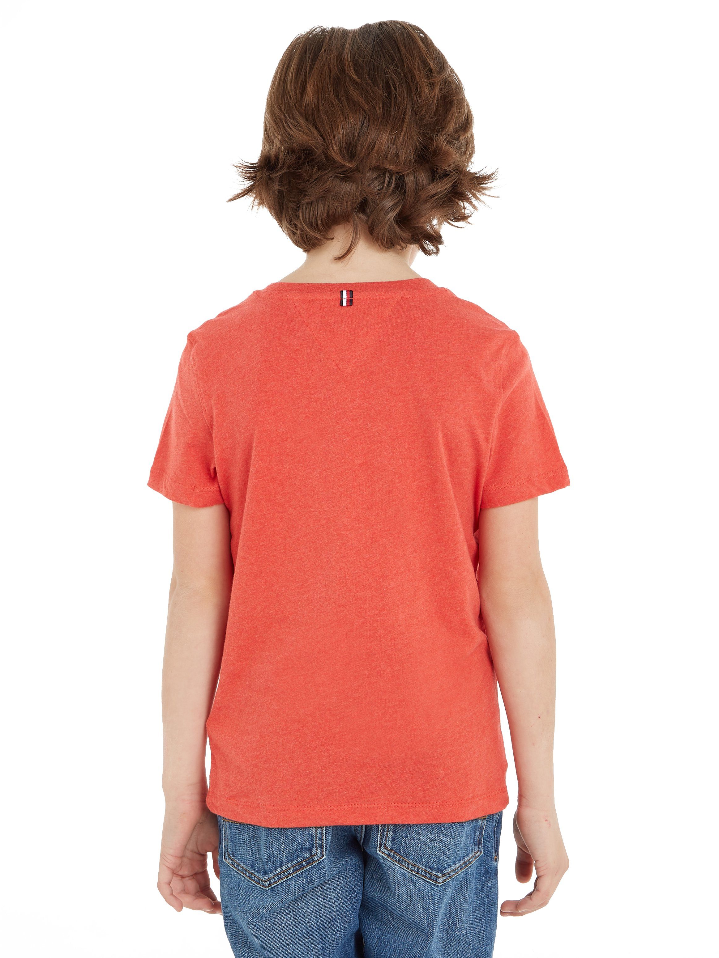 Tommy Hilfiger Shirt met ronde hals BOYS BASIC CN KNIT S/S met tommy hilfiger-merklabel