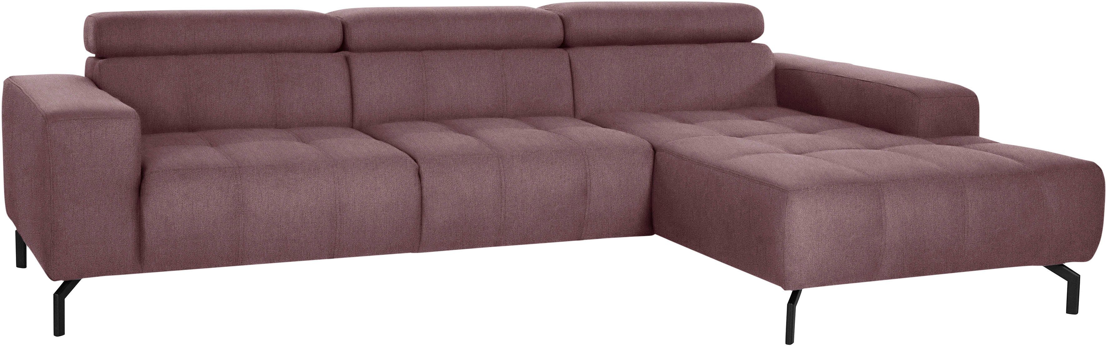 DOMO collection Hoekbank Cunelli mooie zitnaden als designelement, stevige zitcomfort, L-vorm