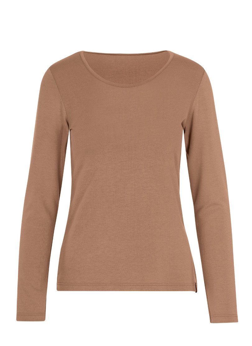 Trigema Longsleeve TRIGEMA shirt van viscose met lange mouwen (1-delig)