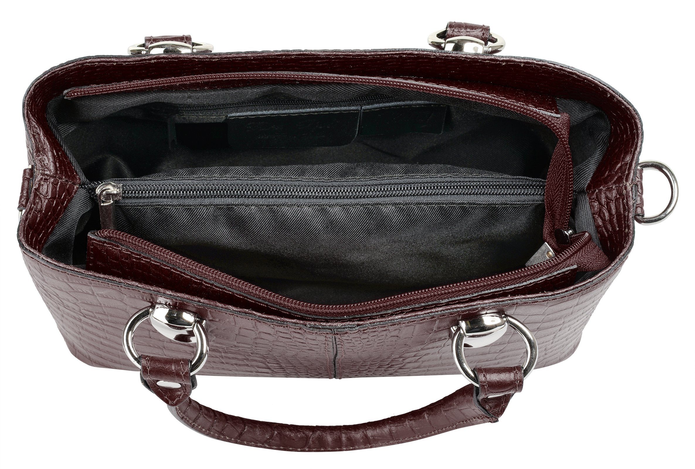 Cluty Schoudertas echt leer, made in italy
