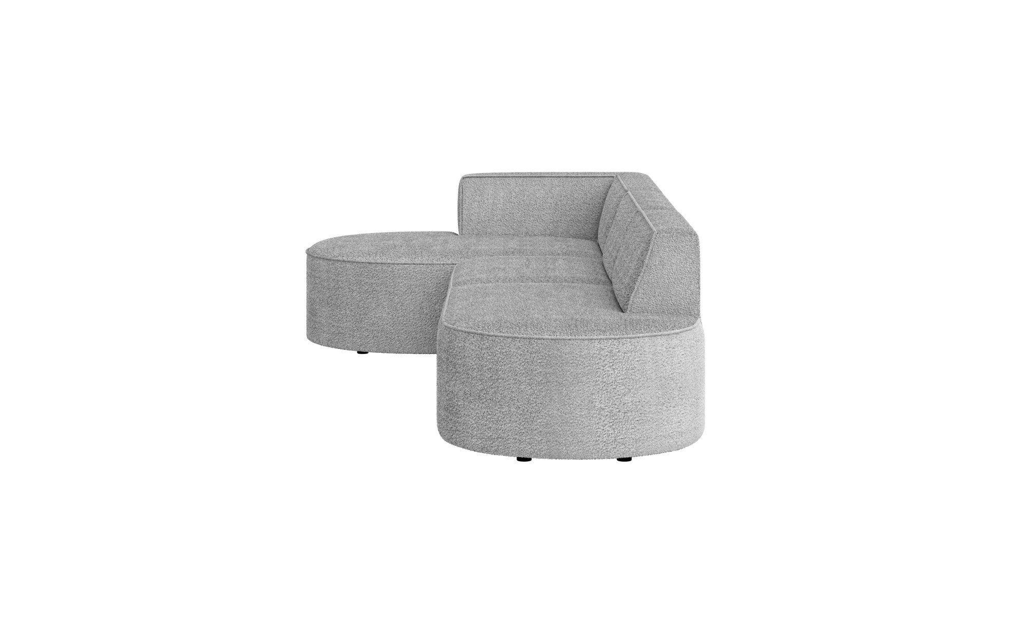 andas Hoekbank EIVIND designerbank met ottomane rechts/links, B/D/H: 343/159/72 cm