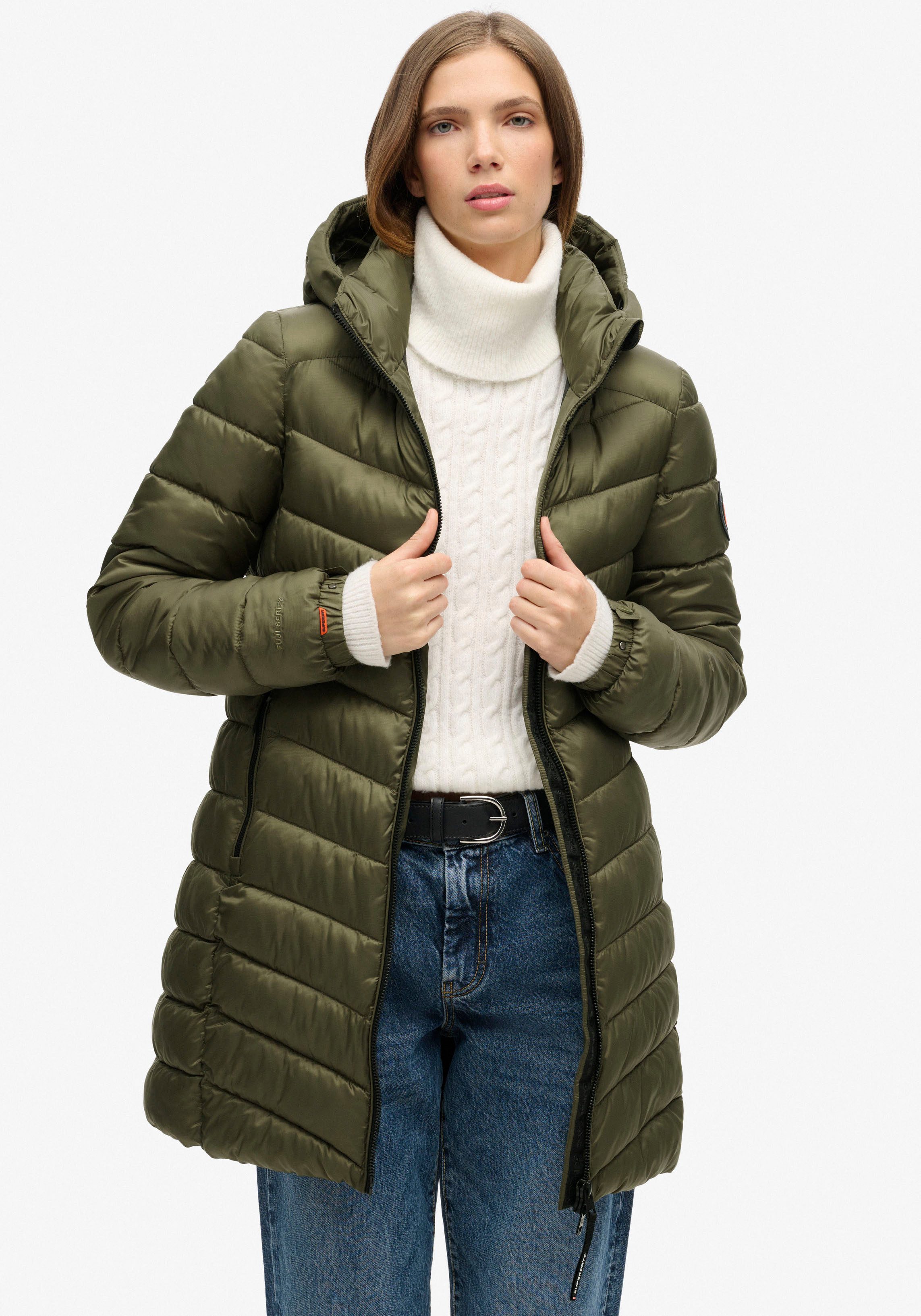 Superdry Gewatteerde jas HOODED FUJI MID GEWATTEERDE JAS