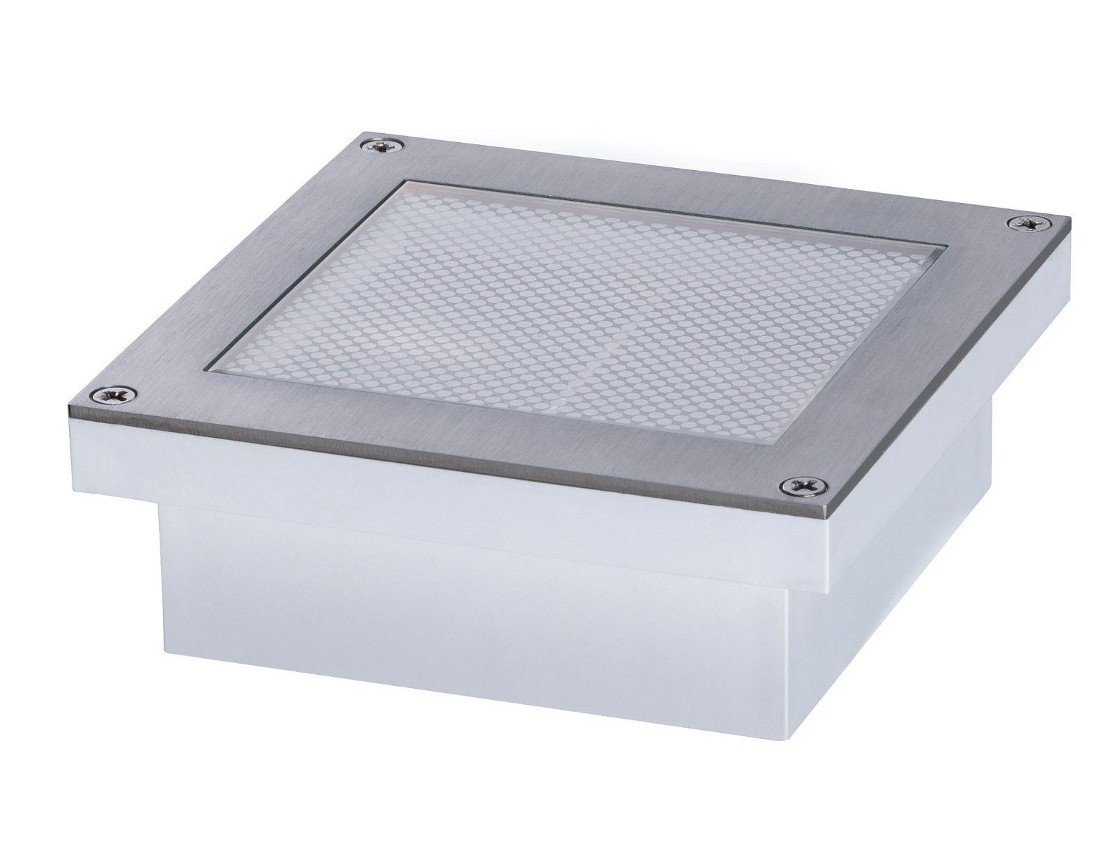 Paulmann Ledinbouwlamp Brick IP67 100x100mm 3000K 0,8W 25lm 230V alu, grijs metaal, roestvrij staal (1 stuk)