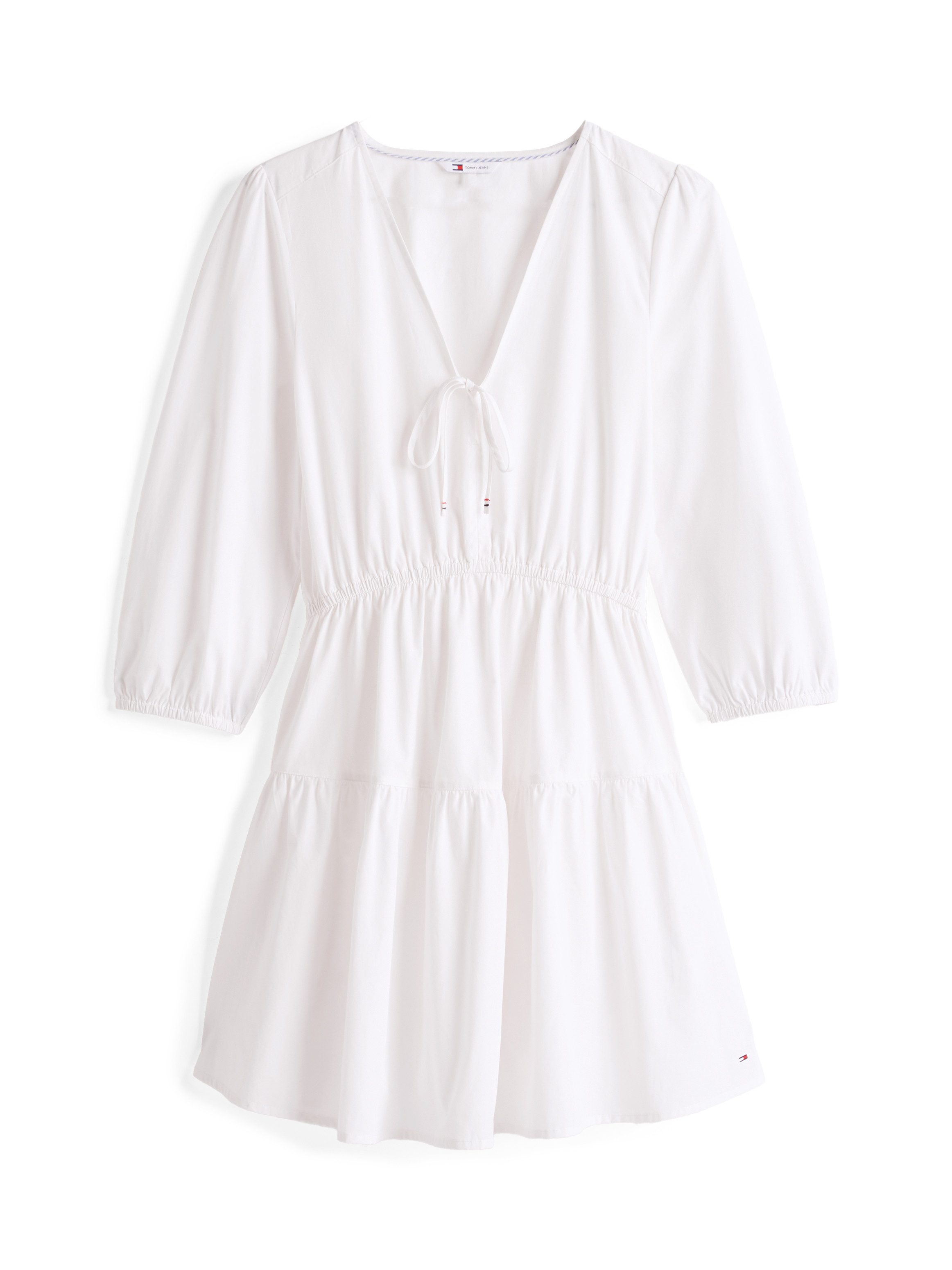 TOMMY JEANS Blousejurk TJW POPLIN TIERED MINI DRESS EXT