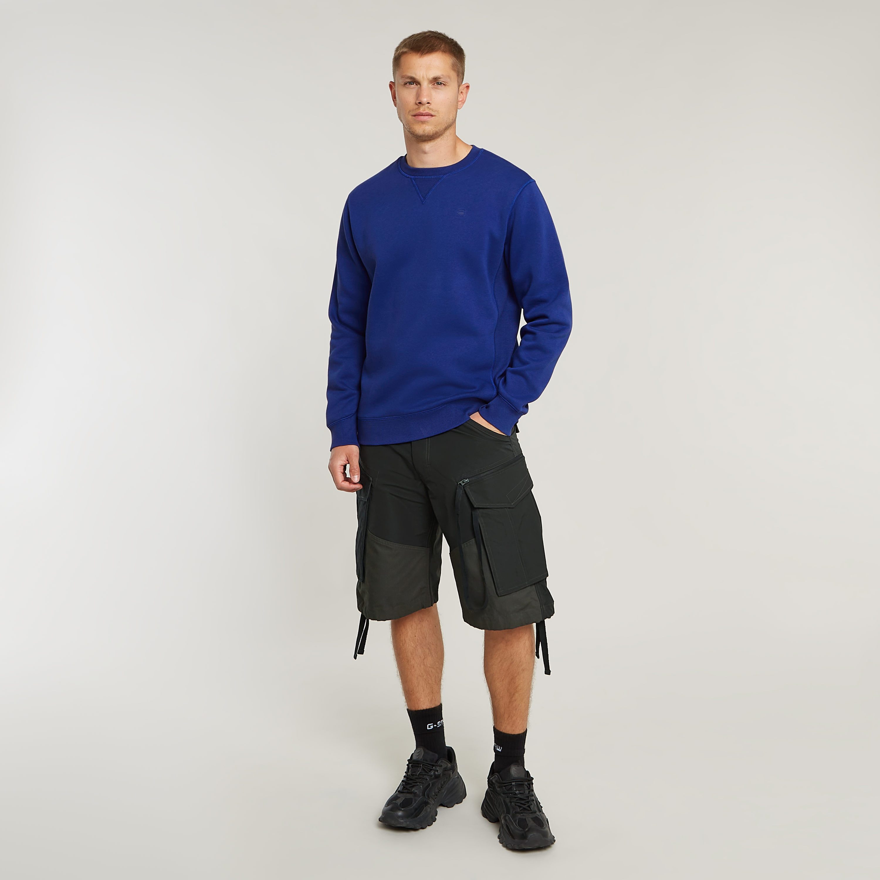 G-Star RAW Sweatshirt Premium Core Pacior Sweat met rib-inzetten aan de zijkanten