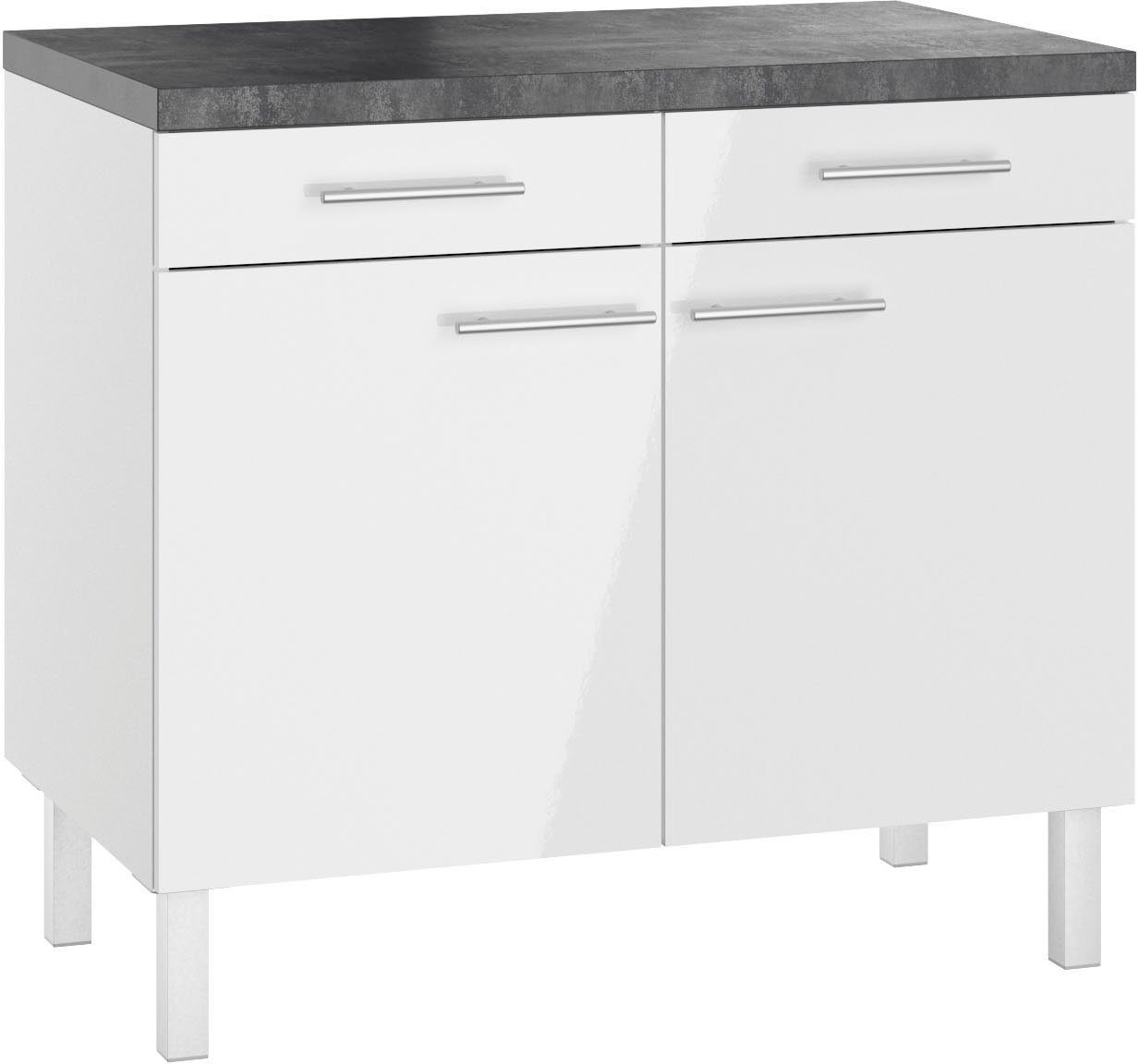 OPTIFIT Onderkast Breedte 100 cm, 2 deuren, 2 laden