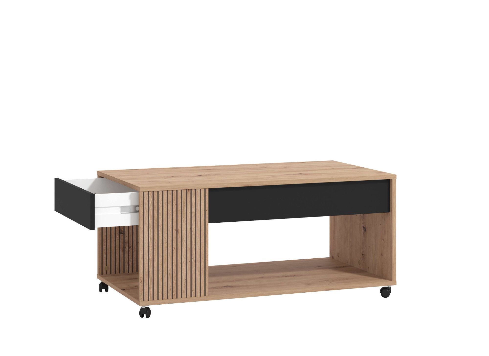 Home affaire Salontafel Mayenne salontafel, 101 cm, rechthoekig, modern design, met wielen