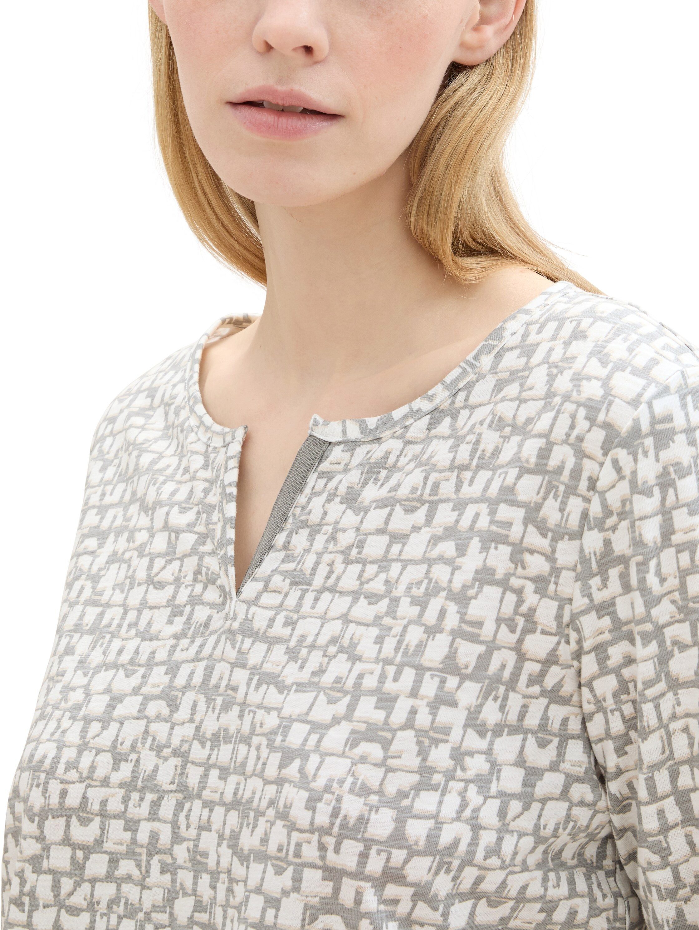 Tom Tailor Henleyshirt met print all-over