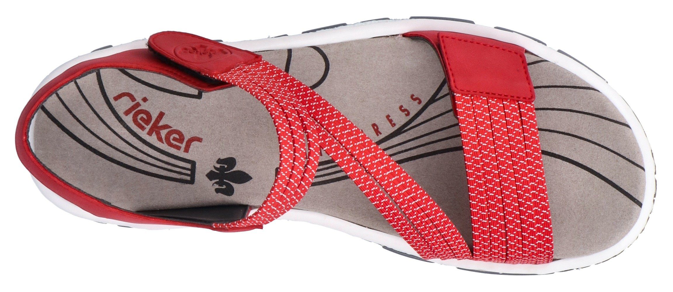 Rieker Sandalen zomerschoen, sandaal, klittenbandschoen, in sportieve uitstraling