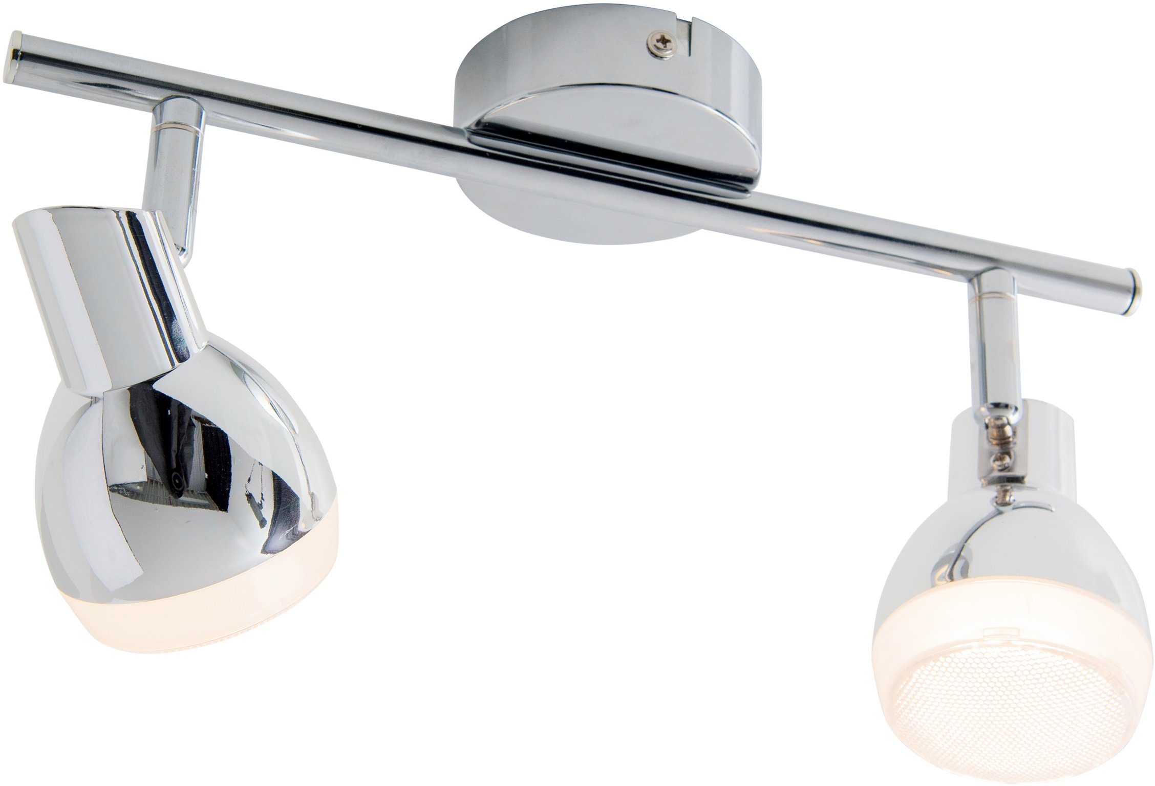 näve Led-plafondlamp Chromey LED plafondlamp, chroom, 2x 26 LED 5W/380lm, totaal 10W (1 stuk)