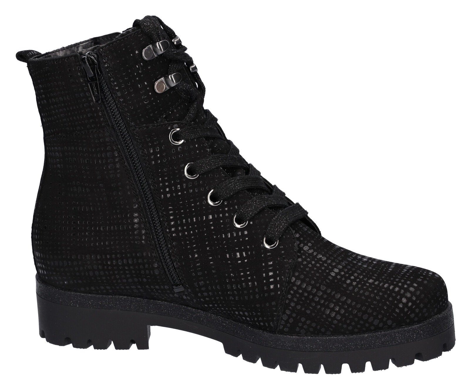 Waldläufer Veterlaarsjes Hanako lace-up boots, comfort boots, with two zippers, h-width
