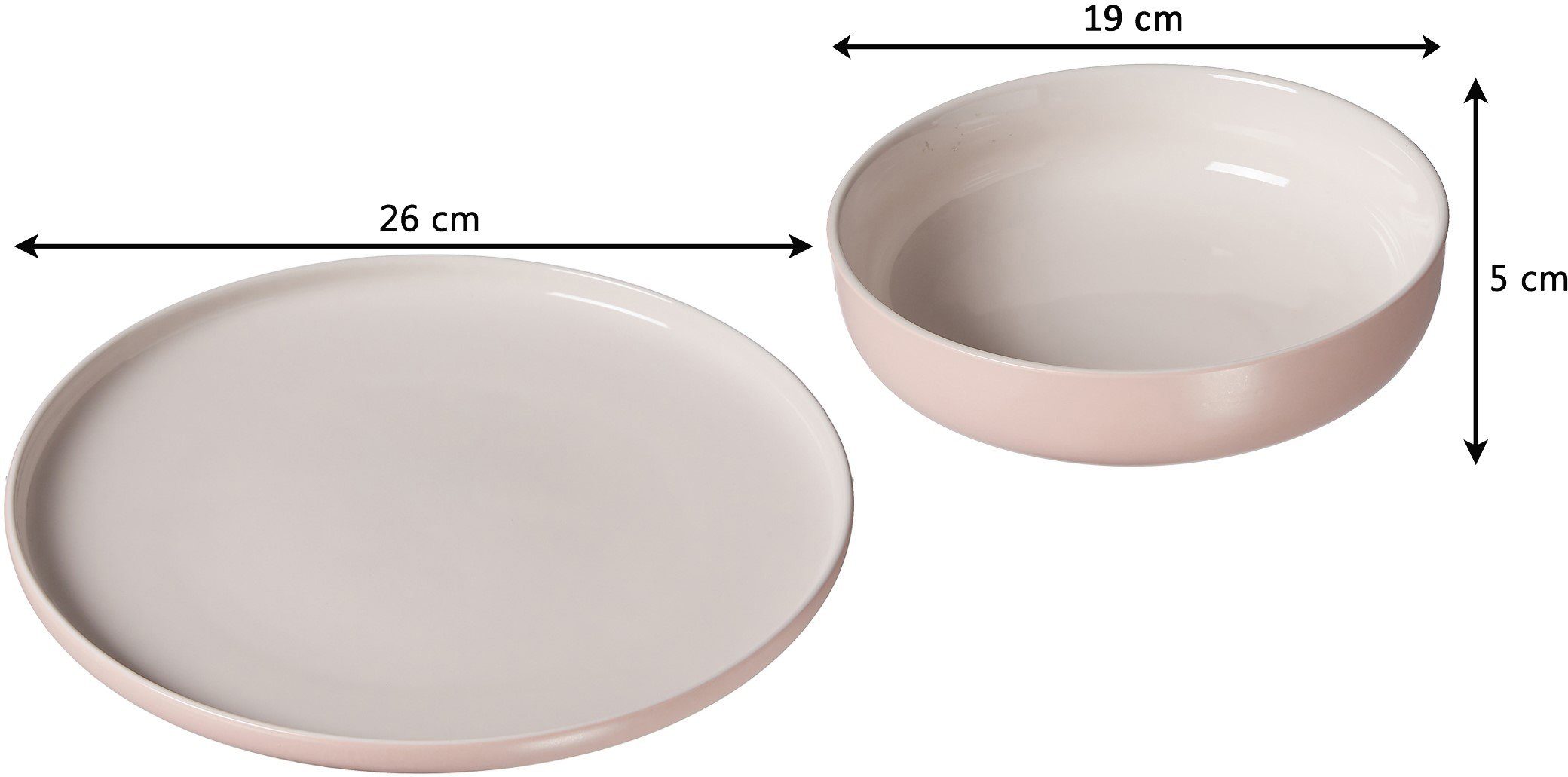 Ritzenhoff & Breker Eetservies Bordenset, Serviesset Jasper Scandinavische stijl, 8 delen, voor 4 personen (set, 8-delig)