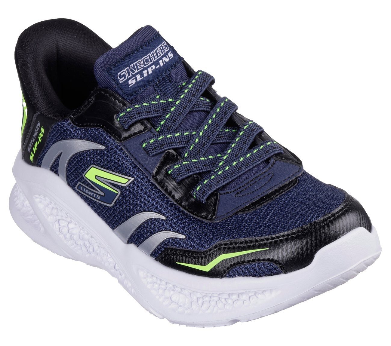 Skechers Slip-on sneakers SKECHERS METEOR-LIGHTS instapschoen met coole knipperfunctie, maat sjabloon om te downloaden