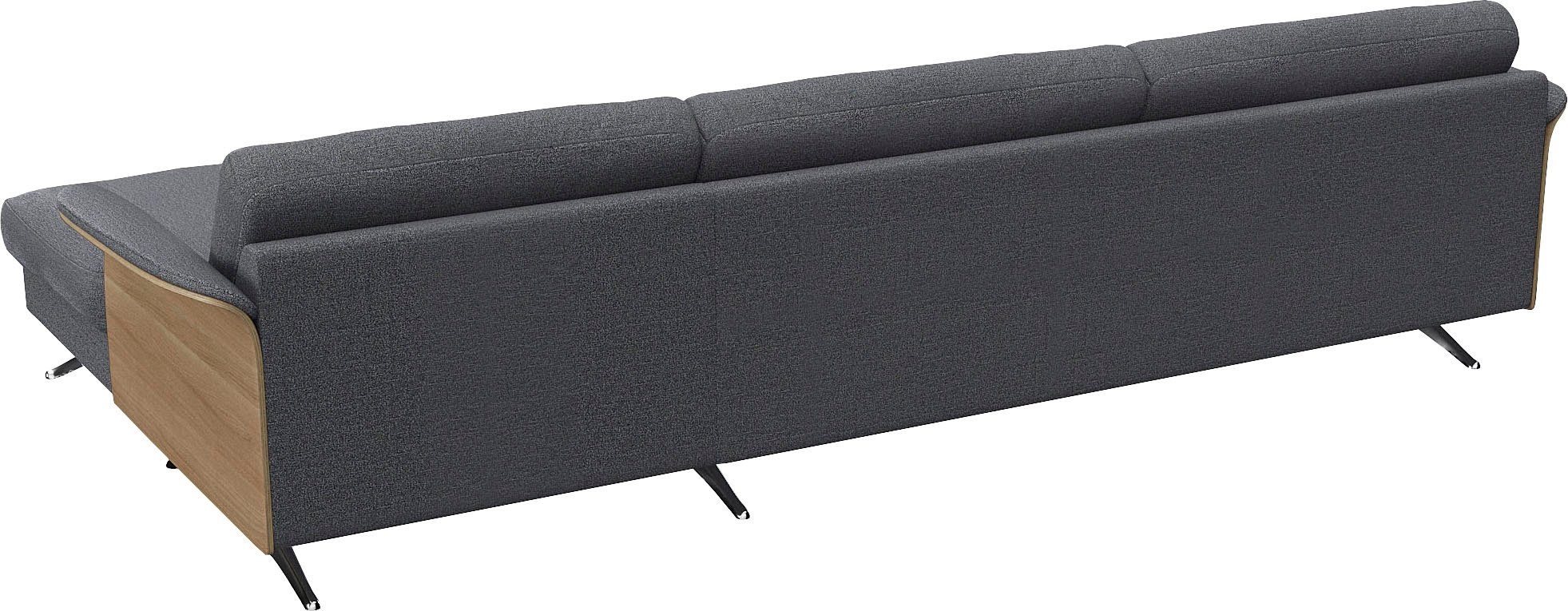 FLEXLUX Hoekbank Glow, super comfortabel door hoogwaardige zitconstructie met binnenvering, L-vorm