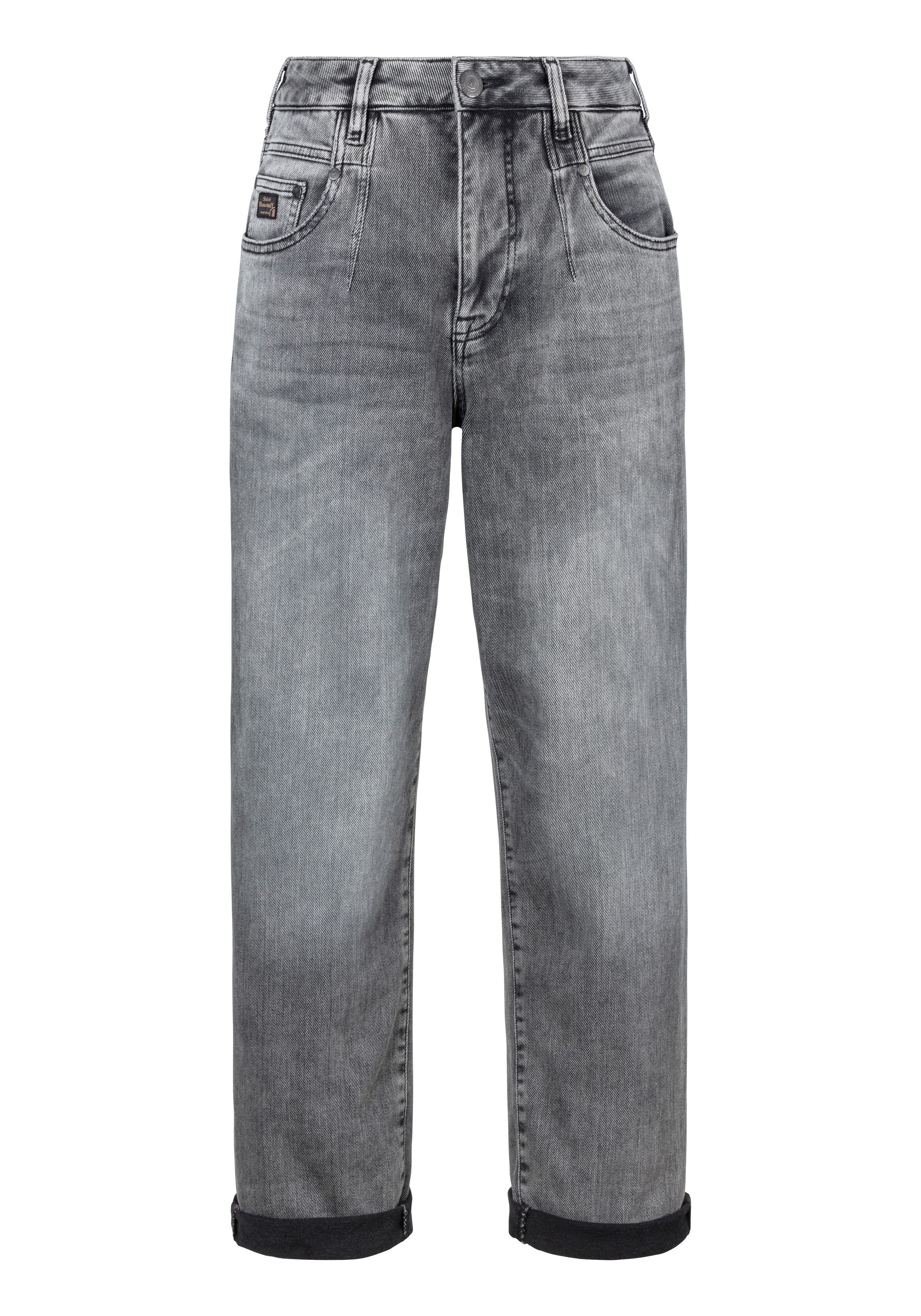 Herrlicher Loose fit jeans Brooke Organic Denim Brushed met figuuraccentuerende naden aan de voorkant