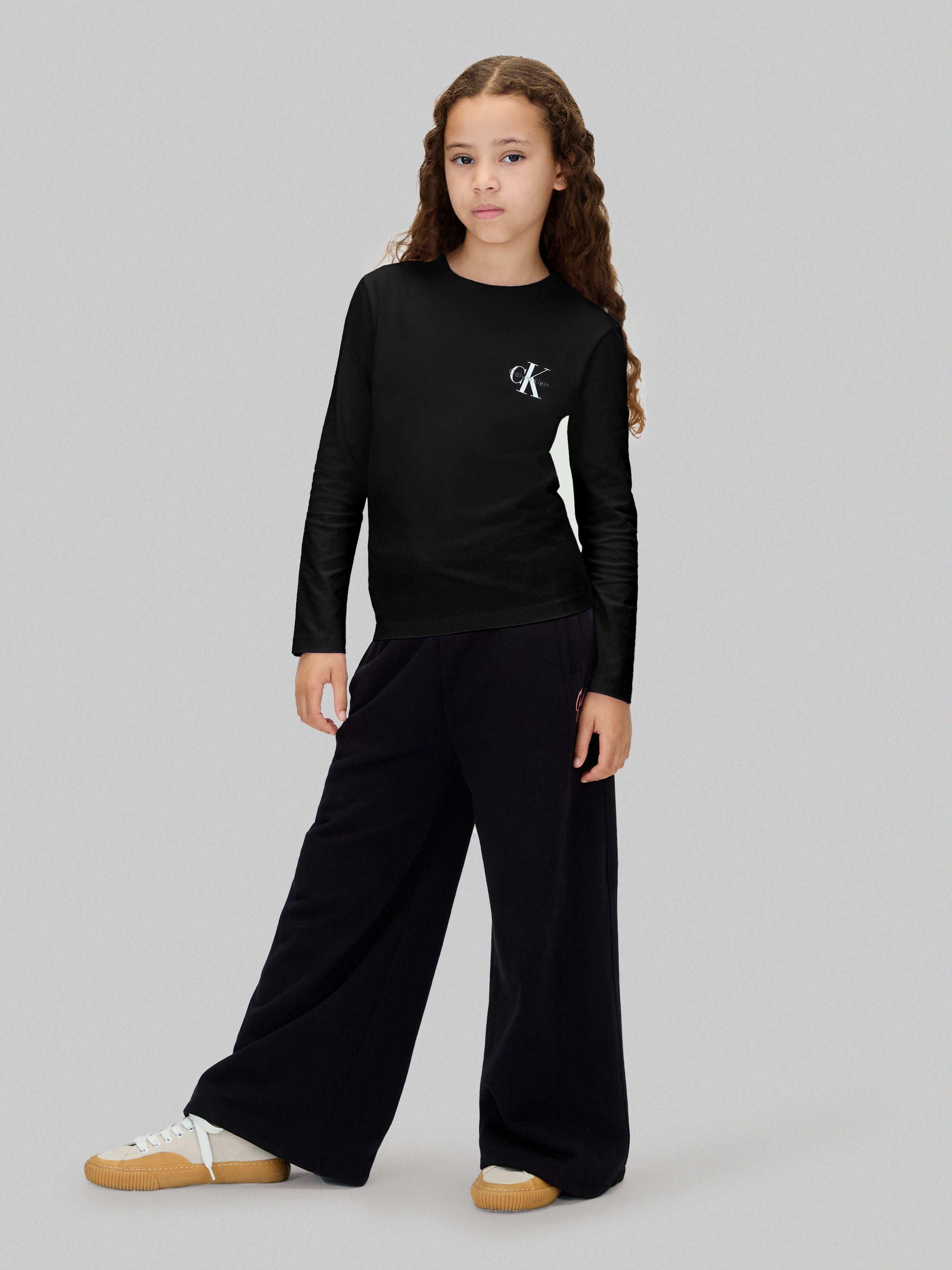 Calvin Klein Shirt met lange mouwen Chest Monologo Ls T-Shirt
