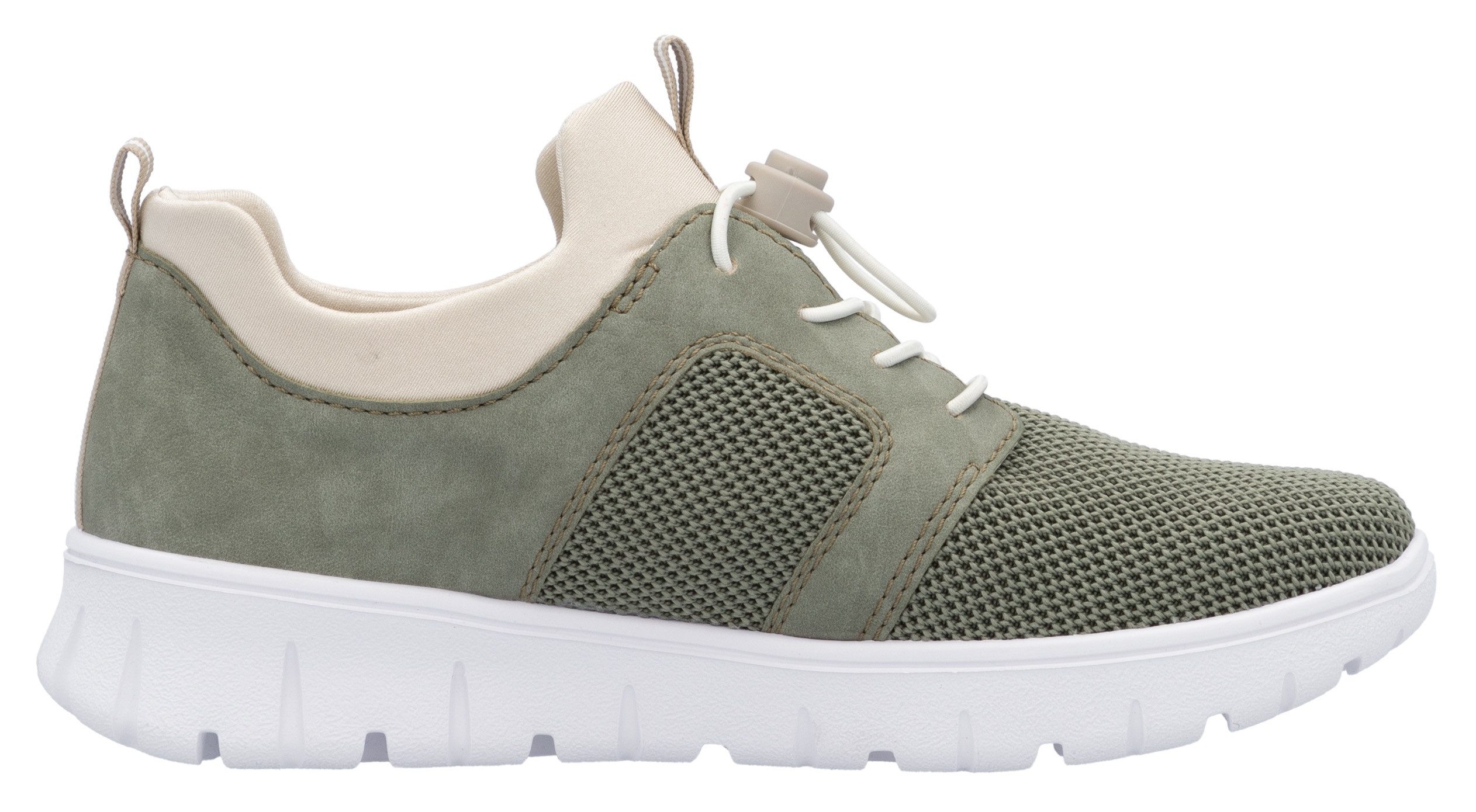 Rieker Slip-on sneakers , lage schoen, vrijetijdssneaker, instapschoen met aantrek lussen