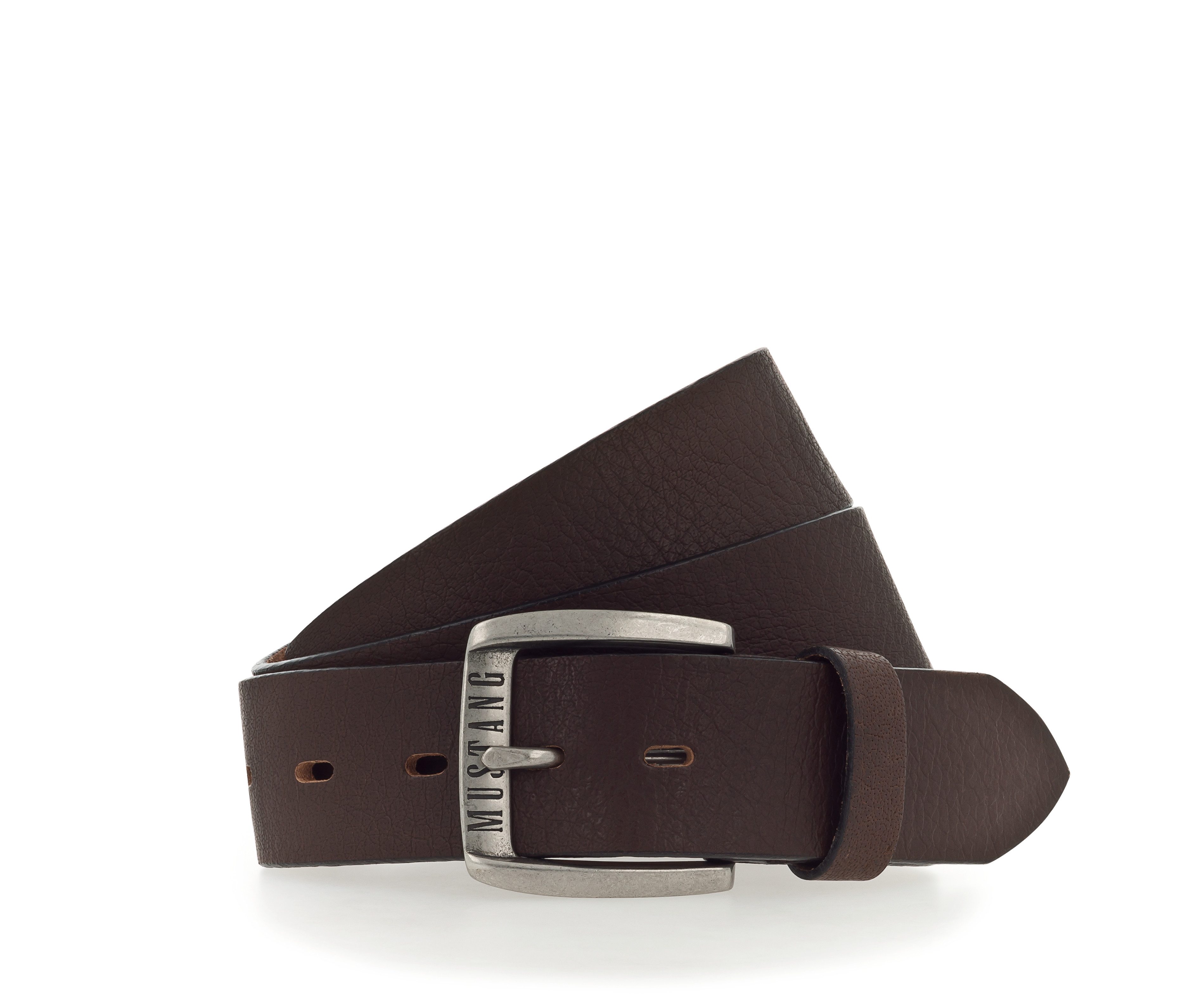 MUSTANG Leren riem heren riemen maat 115 bruin