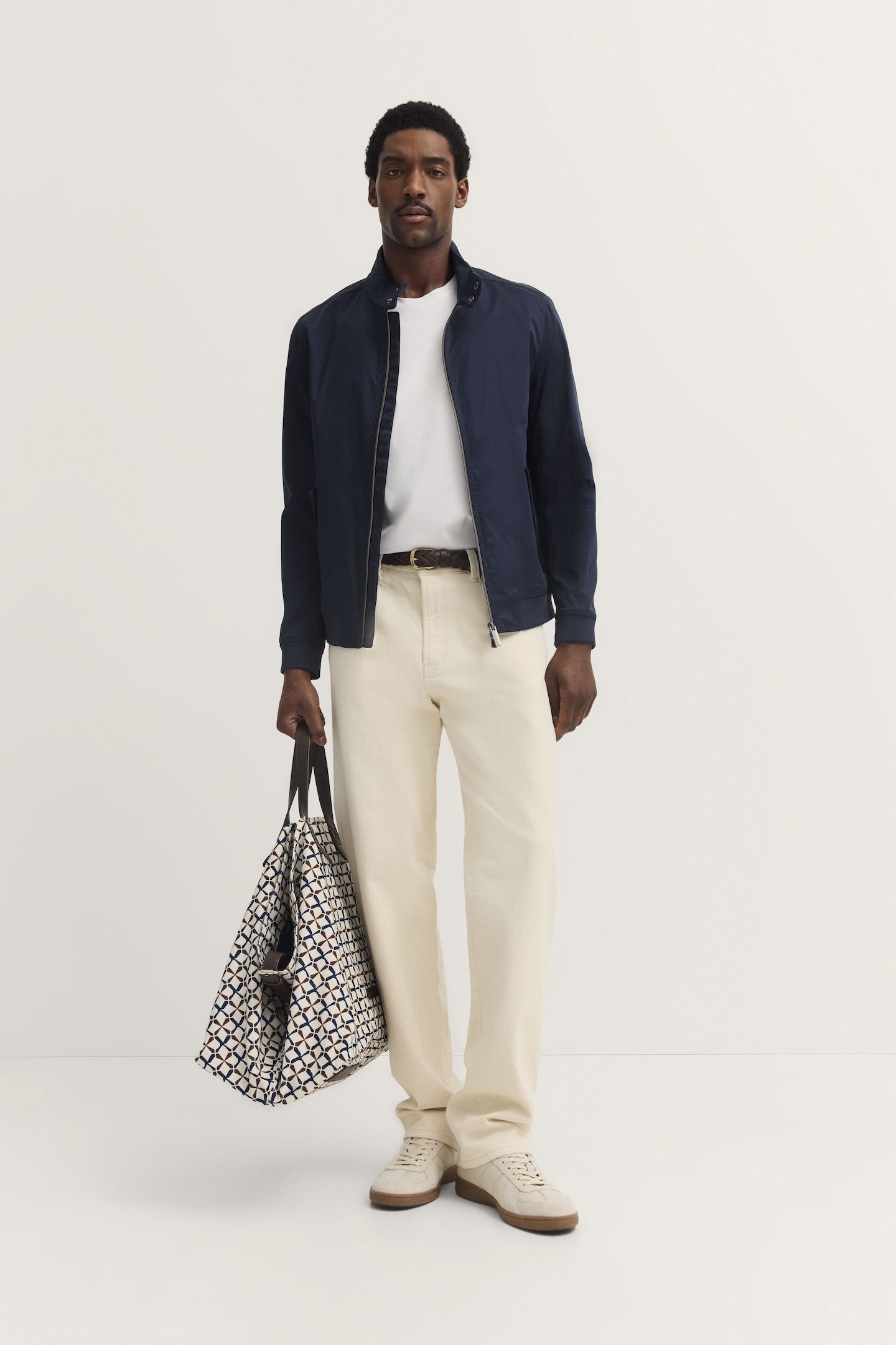 Bugatti Blouson met staande kraag en brei-details